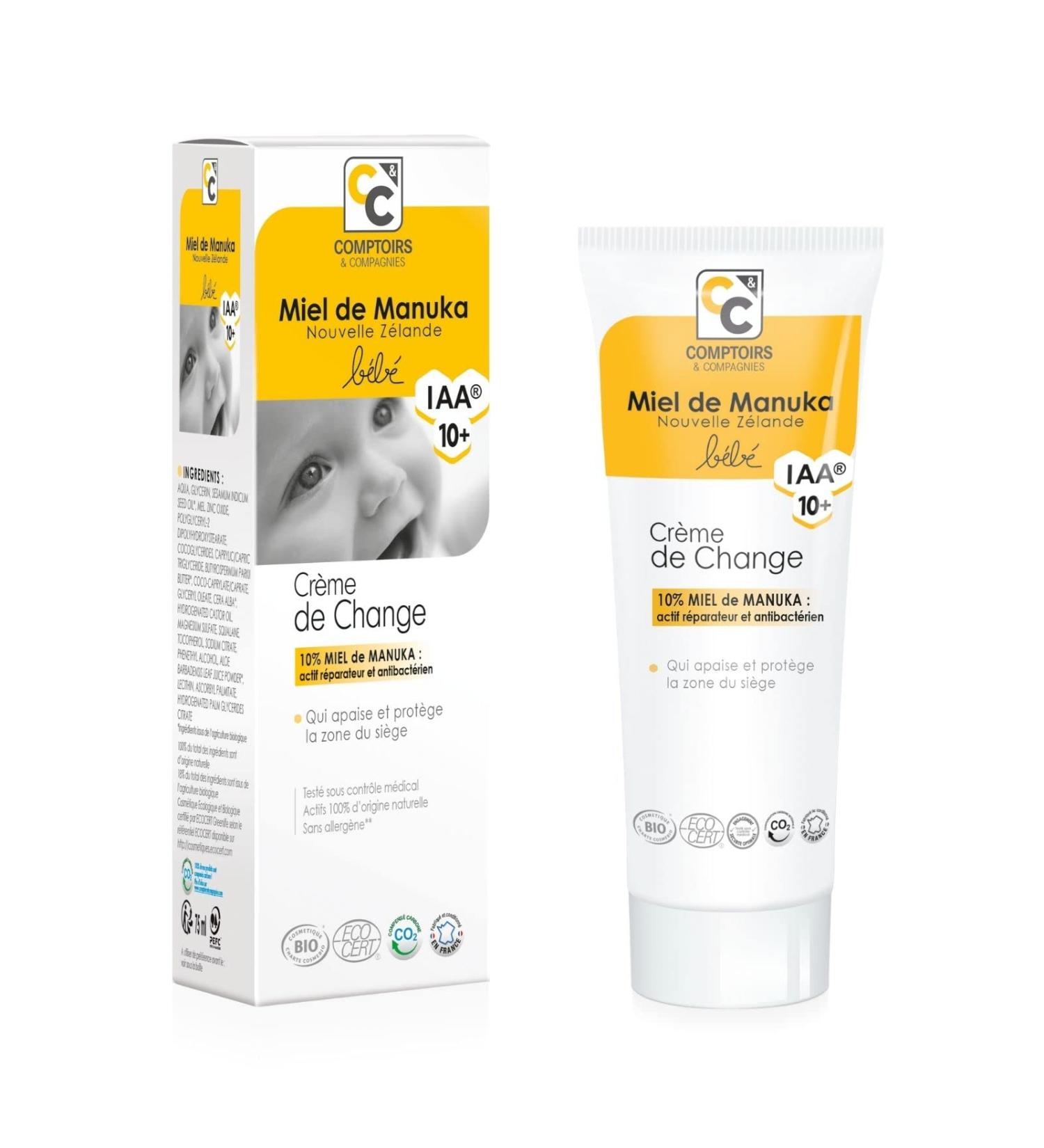 Comptoirs et Compagnies - Organic Baby Diaper Cream with 10% Manuka Honey IAA10+ - MGO 300-75 ml