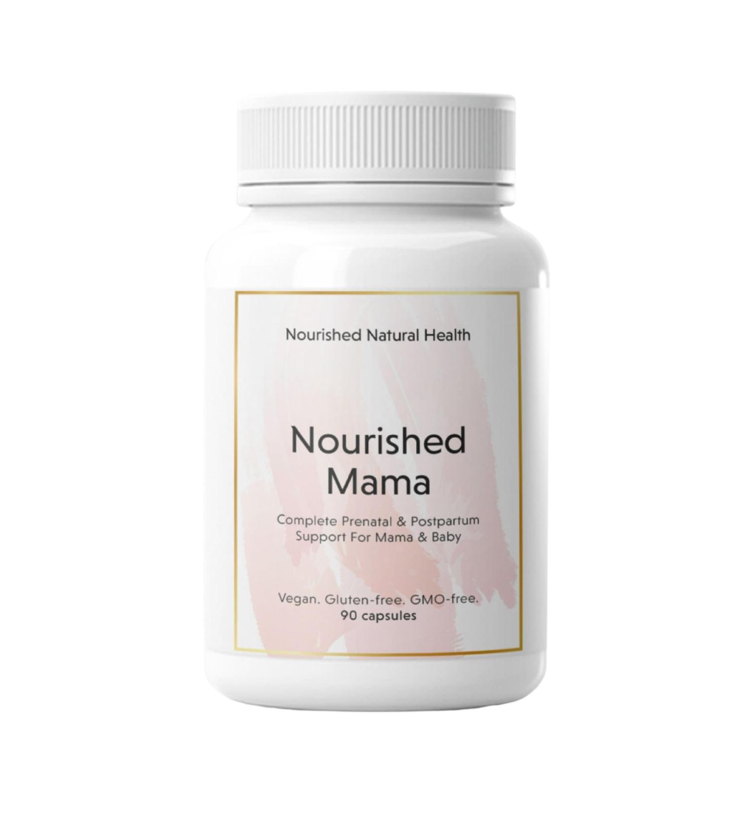Nourished Mama Prenatal Multivitamin - Vegan Iron-Free Methylated Folate & Choline for Preconception Pregnancy Postpartum & Breastfeeding - 90 Count - Buy Online on GoSupps.com