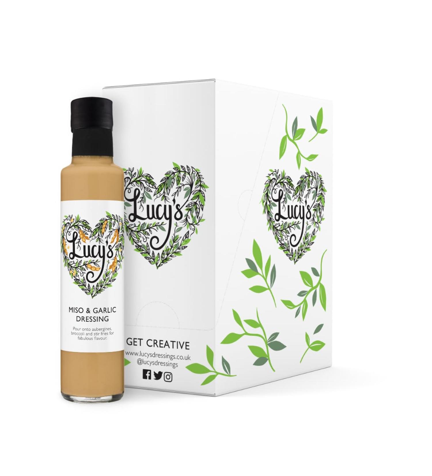 Lucy's Dressings|Lucy'sDressings Miso & Garlic Dressing 6 x 250ml Bottles - Buy Online on GoSupps.com