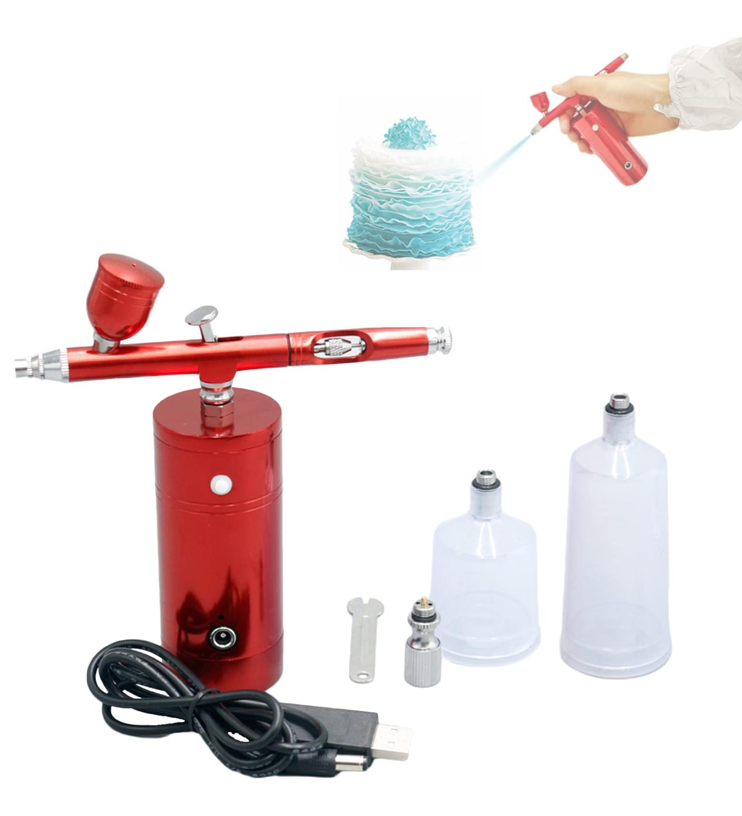 Airbrush Kit Portable Auto Art Paint Air Brush Spray Gun with USB Data Cable for Makeup Cookies Cake Art Nail Tattoo Face Shoes Model Painting - Buy Online on GoSupps.com