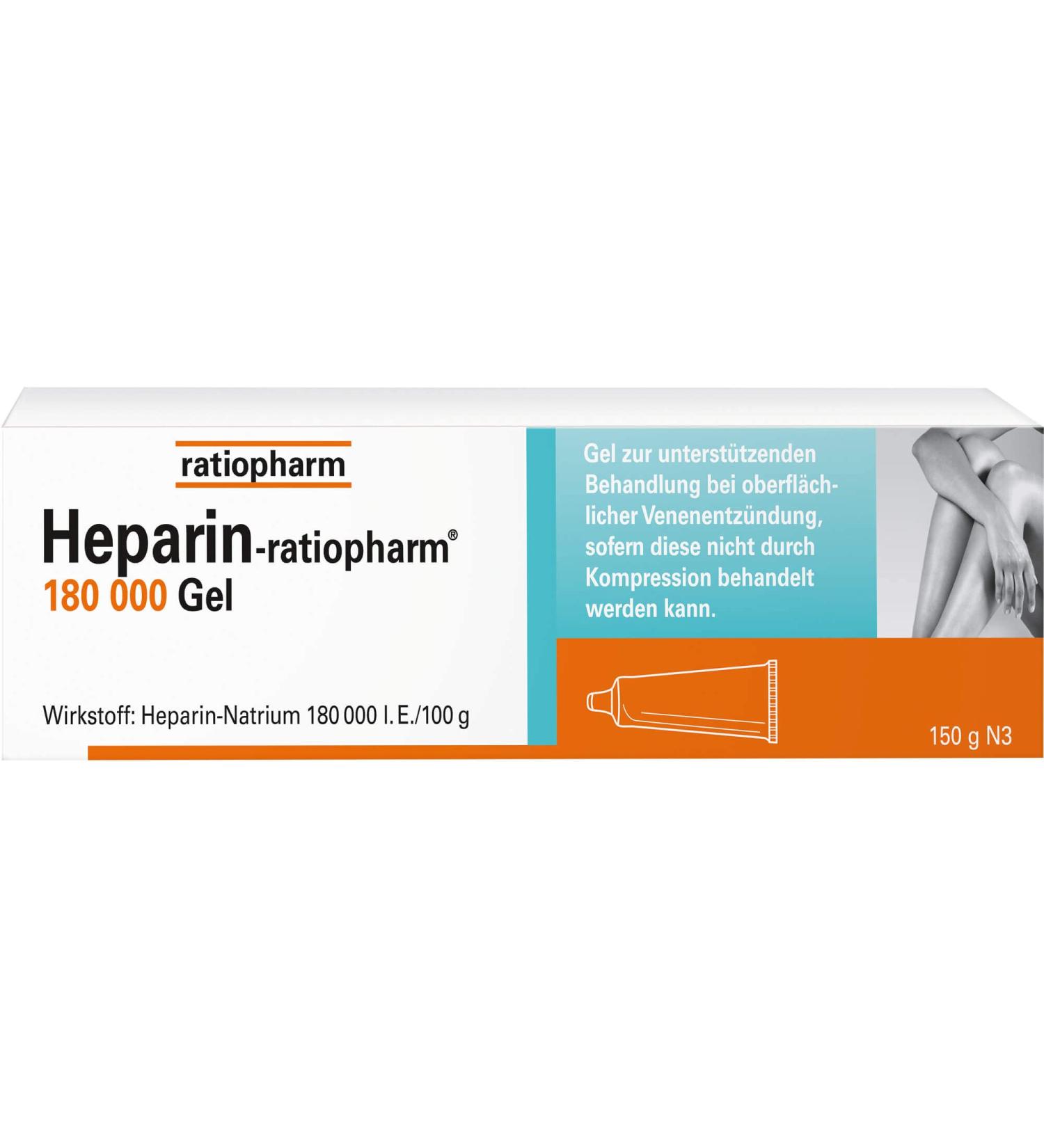 HEPARIN-RATIOPHARM 180 000 IU Gel 100 g | Fast Shipping Worldwide | Treat Pain & Inflammation - Buy Online on GoSupps.com