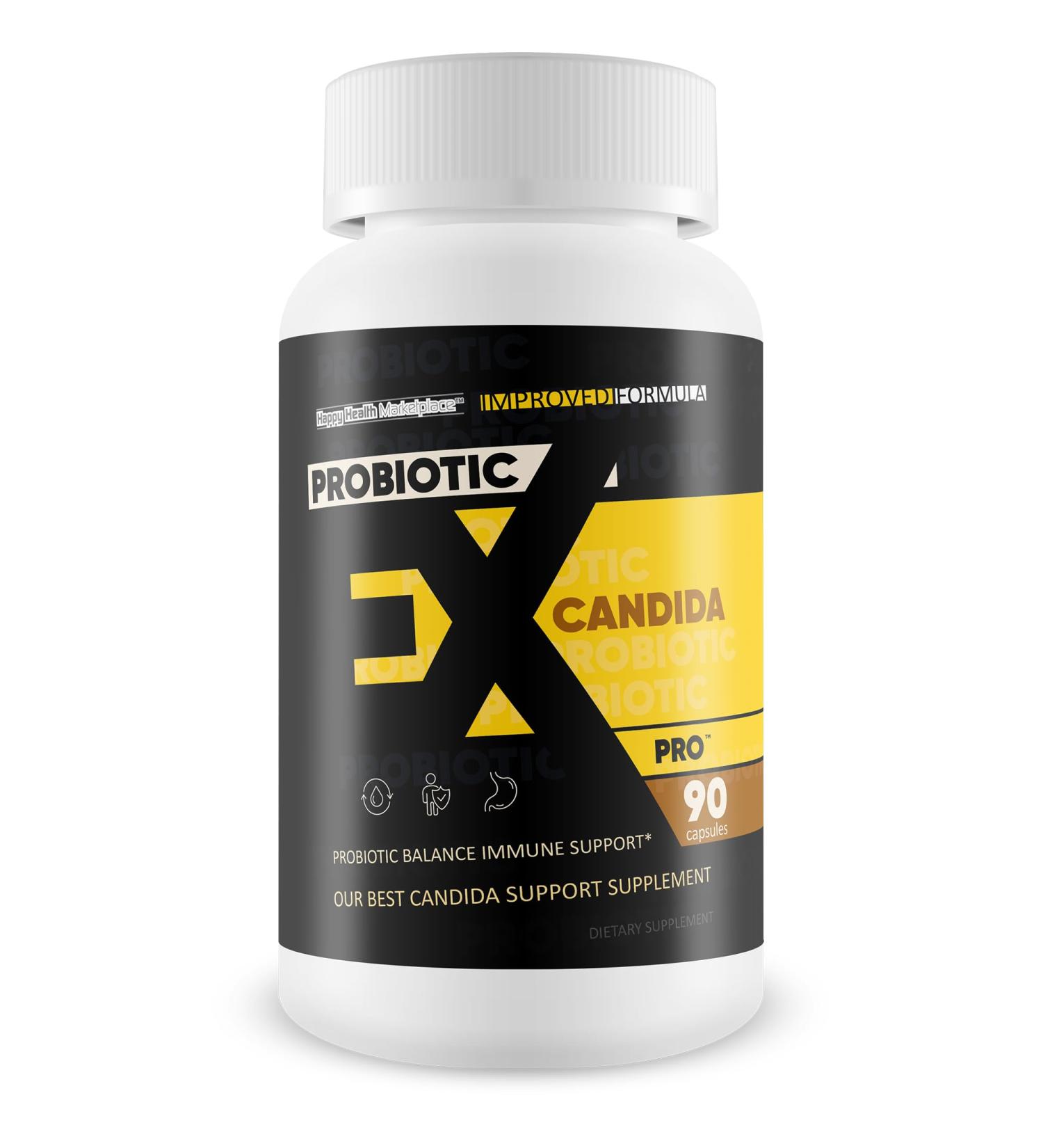 Probiotic Ex-Candida Pro - Improved Candida Formula - Our Best Candida Probiotic Supplement - Candida Cleanse Detox Anti Candida Defense Ex Candida Cleanse Pills Best Probiotics For Candida Overgrowth - Buy Online on GoSupps.com