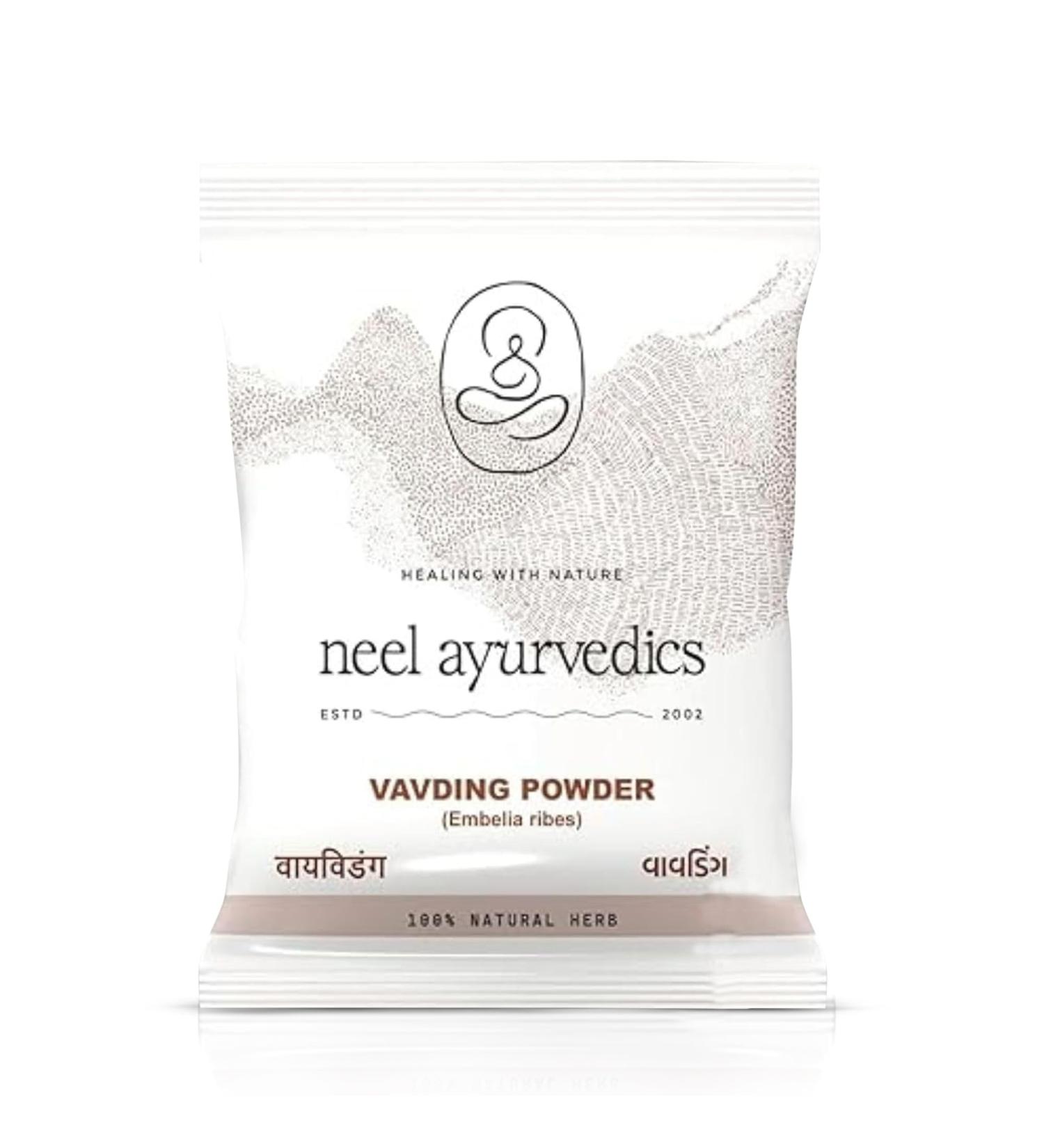 Neel Ayurvrdics Rood Vavding PoederVayu Vidanga Churna 300 GM - Buy Online on GoSupps.com