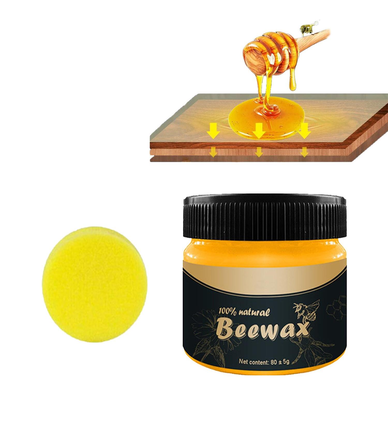 Natural Beeswax Wear Resistant Wax Furniture Polish Wax Beeswax Floor Wax Polish for Wood Floor Wax Care (1) - Buy Online on GoSupps.com