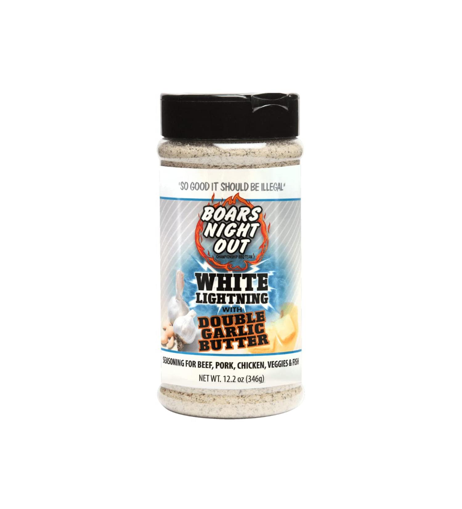 Boars Night Out White Lightning with Double Garlic Butter