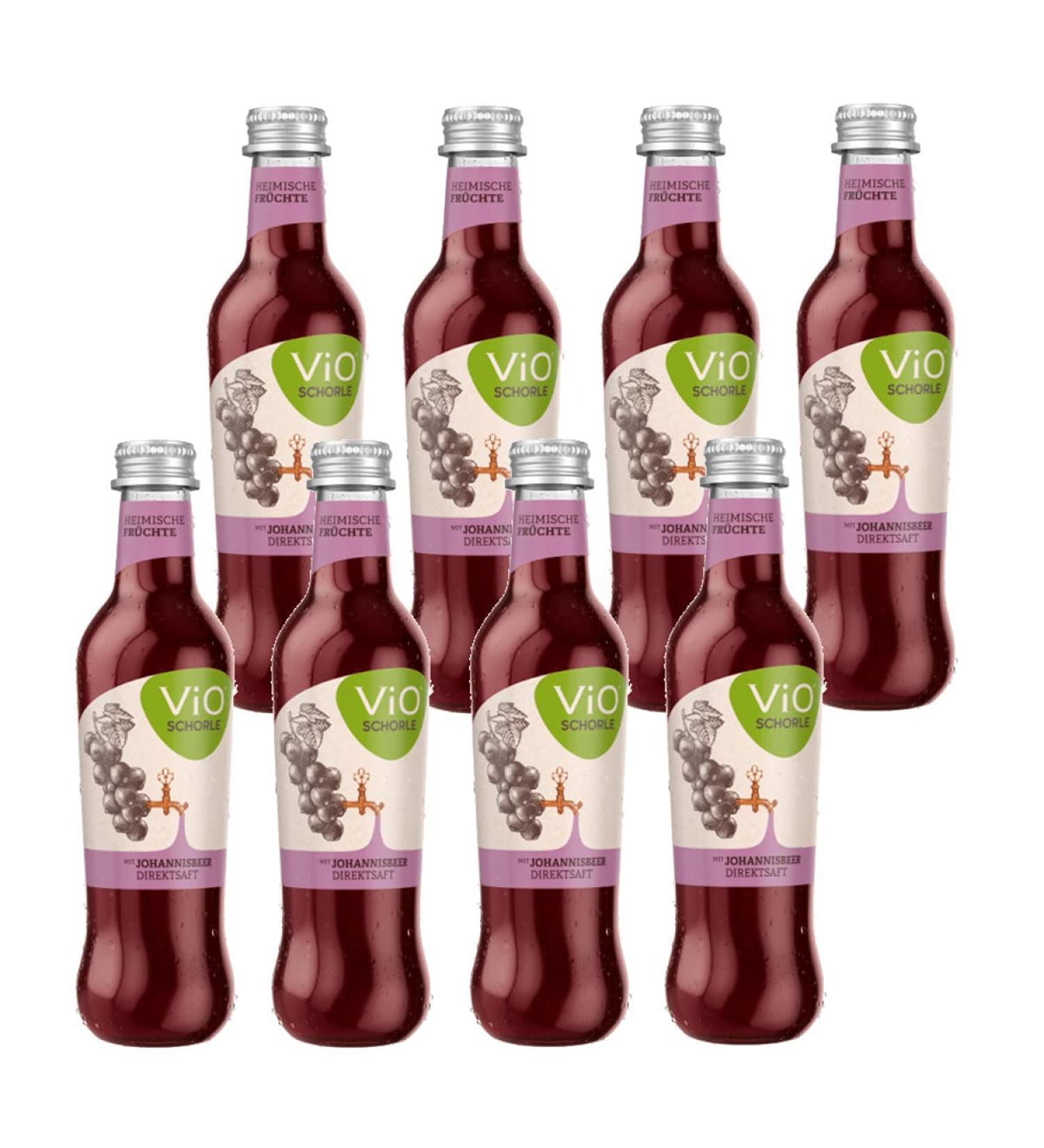 ViO Schorle Blackcurrant 8 bottles each 0.3l 300 ml (pack of 8)