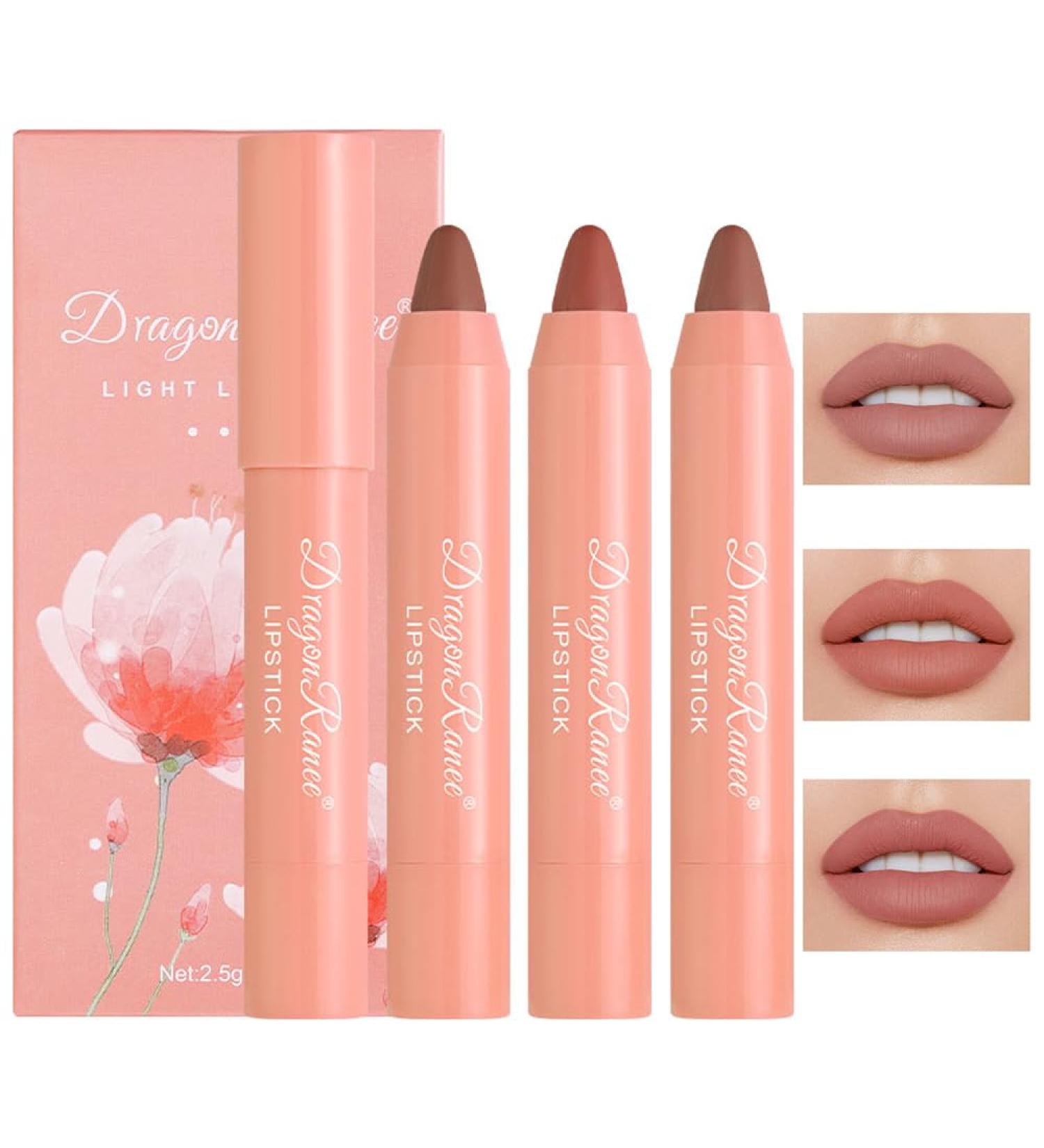 AKARY Waterproof Nude Matte Lipstick Set - 3 Pcs Long Lasting Velvet Air Moisture Lip Stain for Women | 24 Hour Makeup - Buy Online on GoSupps.com