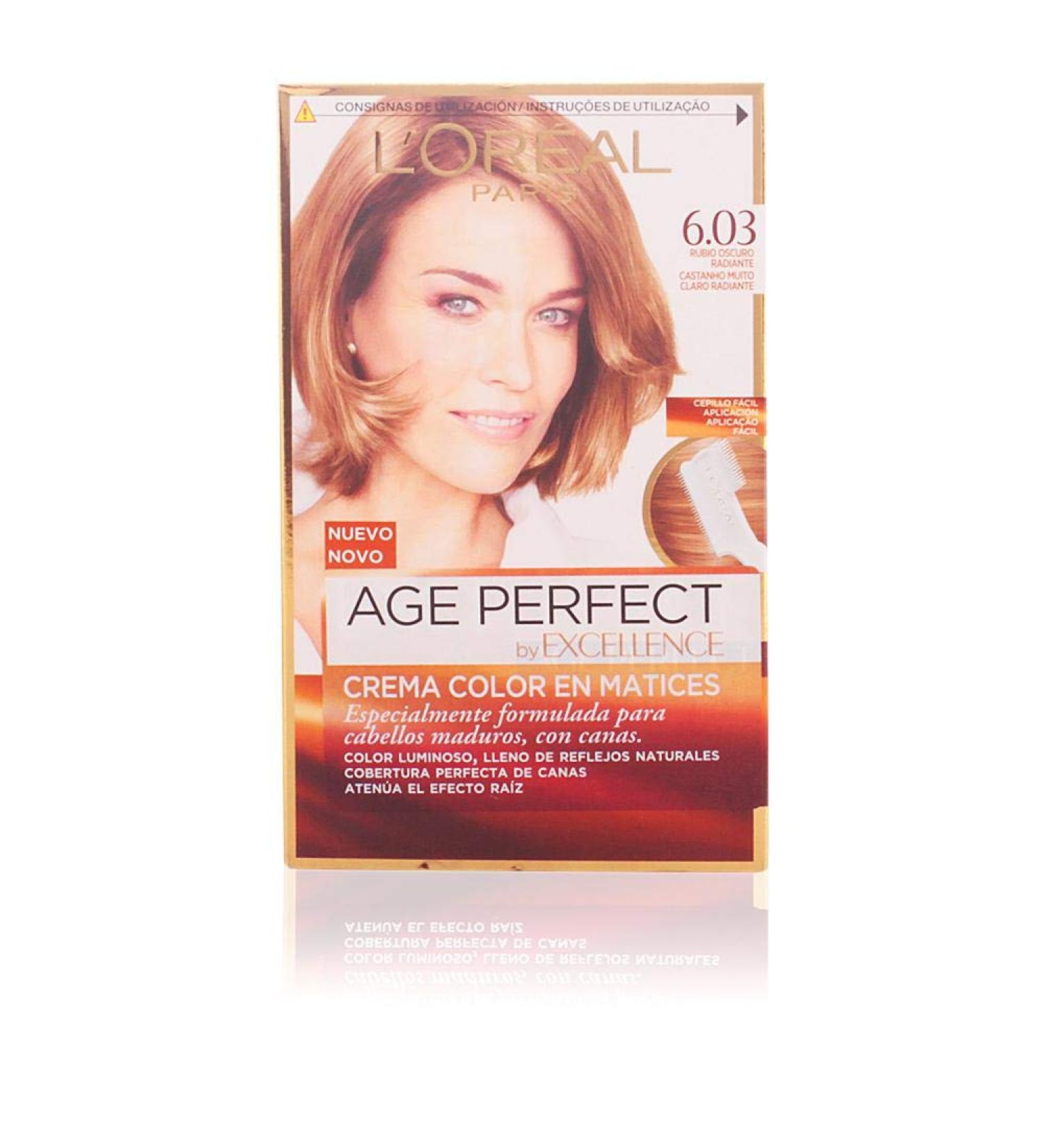 L'Or al Paris Age Perfect Hair Dye - 6.03 Radiant Dark Blonde Permanent Color | Shop Internationally - Buy Online on GoSupps.com