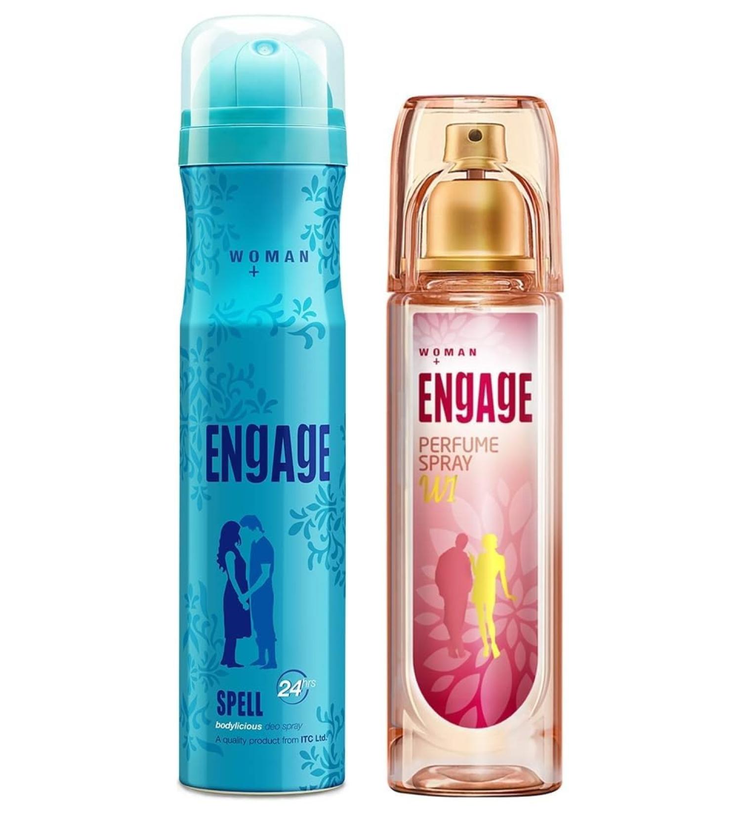 Enga.gee W1 Perfume Spray For Women 120ml & Spell Deodorant For Women 150ml/100g - Multiple - Buy Online on GoSupps.com