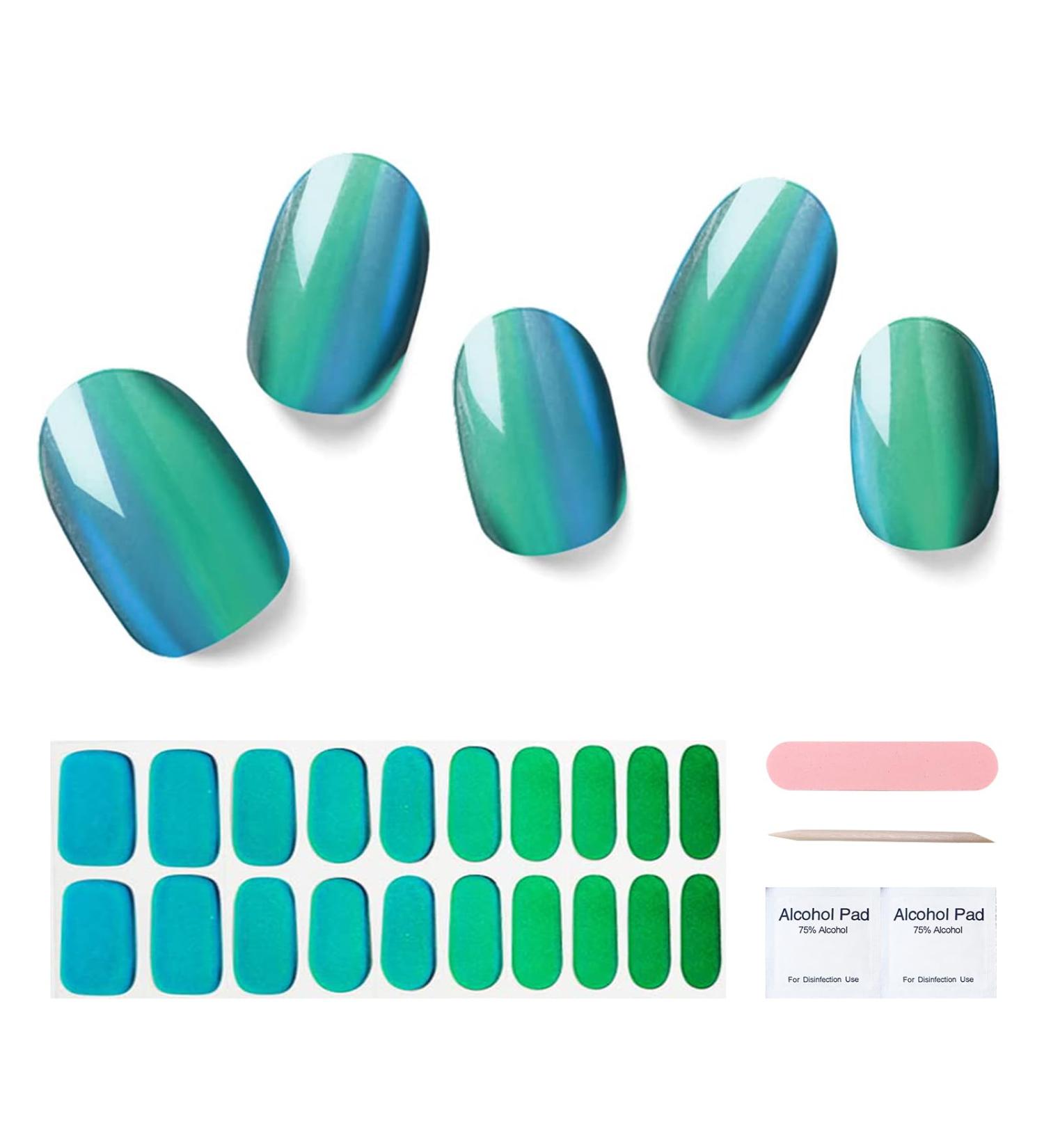 Shop Semi Cured Gel Nail Strips - 20 pcs Long Lasting Salon-Quality Gel Nail Wraps for Effortless Manicure - Buy Online on GoSupps.com