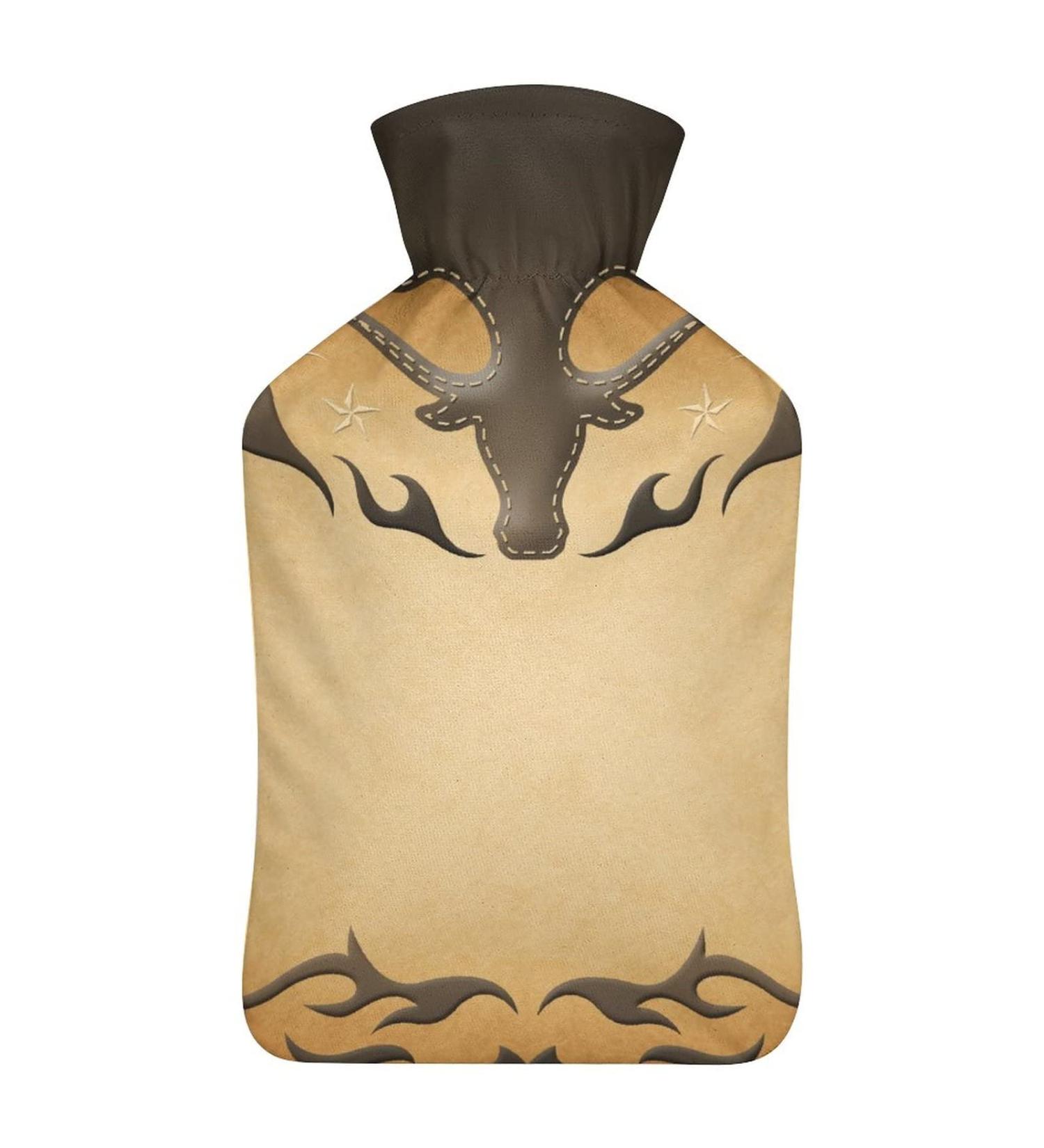 Hot Water Bottle with Lid - Abstract Rubber Bag for Pain Relief Cramps & Foot Warmer - Hot & Cold Therapy - Buy Online on GoSupps.com