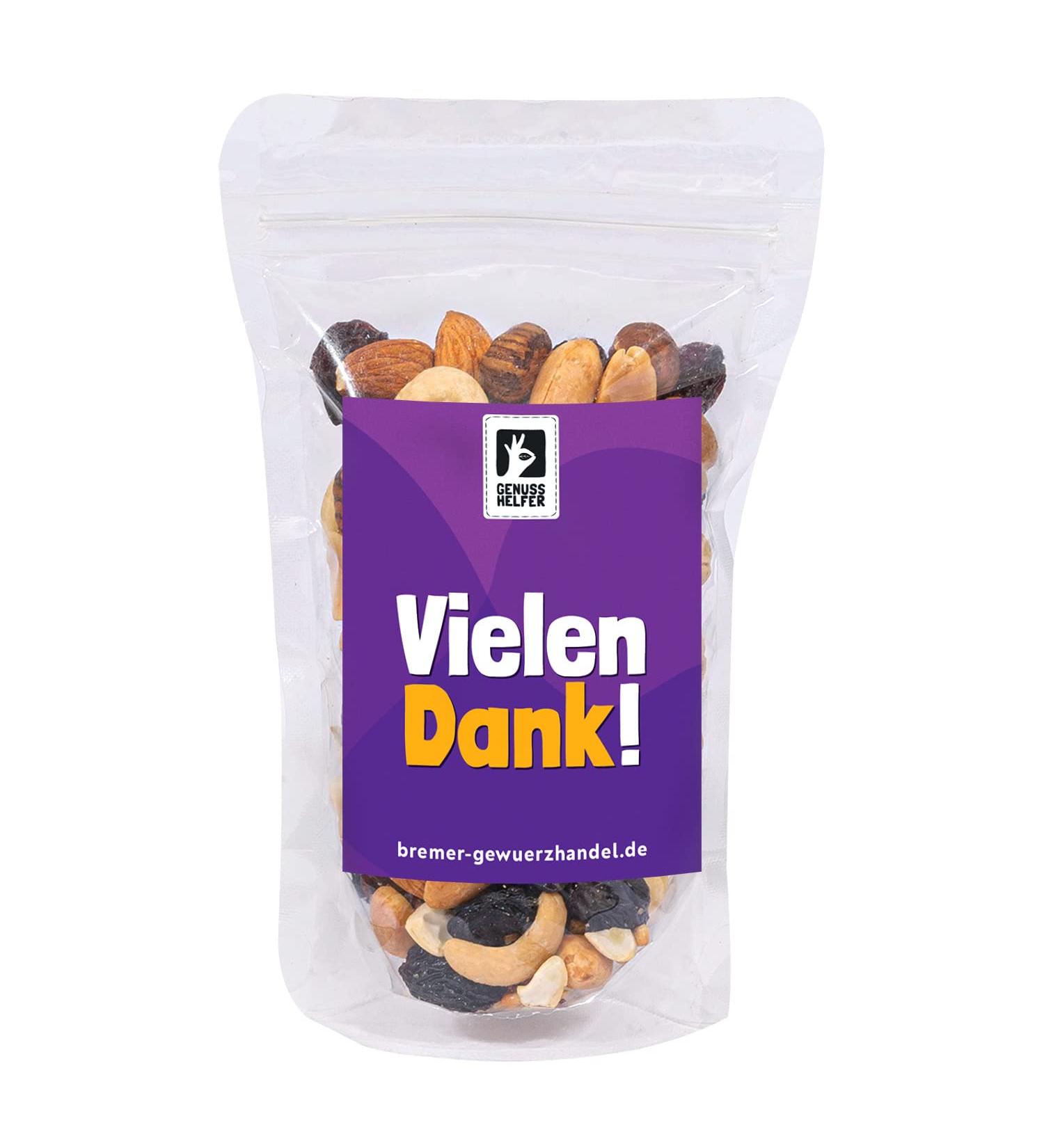 Bremer Gew rzhandel GeNUSSmischung Thank you nut mix trail mix with saying 175g