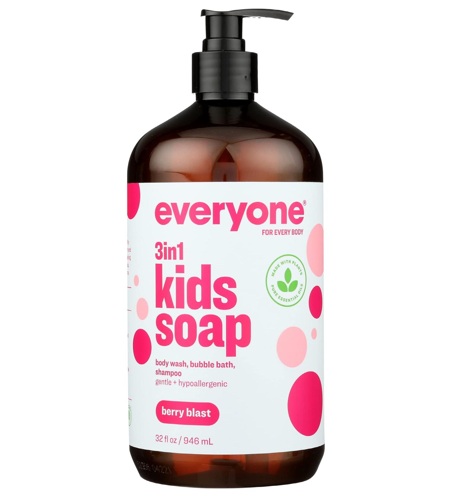 Everyone 3-In-1 Berry Blast Scent Gentle And Hypoallergenic Kids Soap Gluten Free 32 Fluid Ounce (Pack Of 1) 32 Fl Oz (Pack of 1) - Buy Online on GoSupps.com