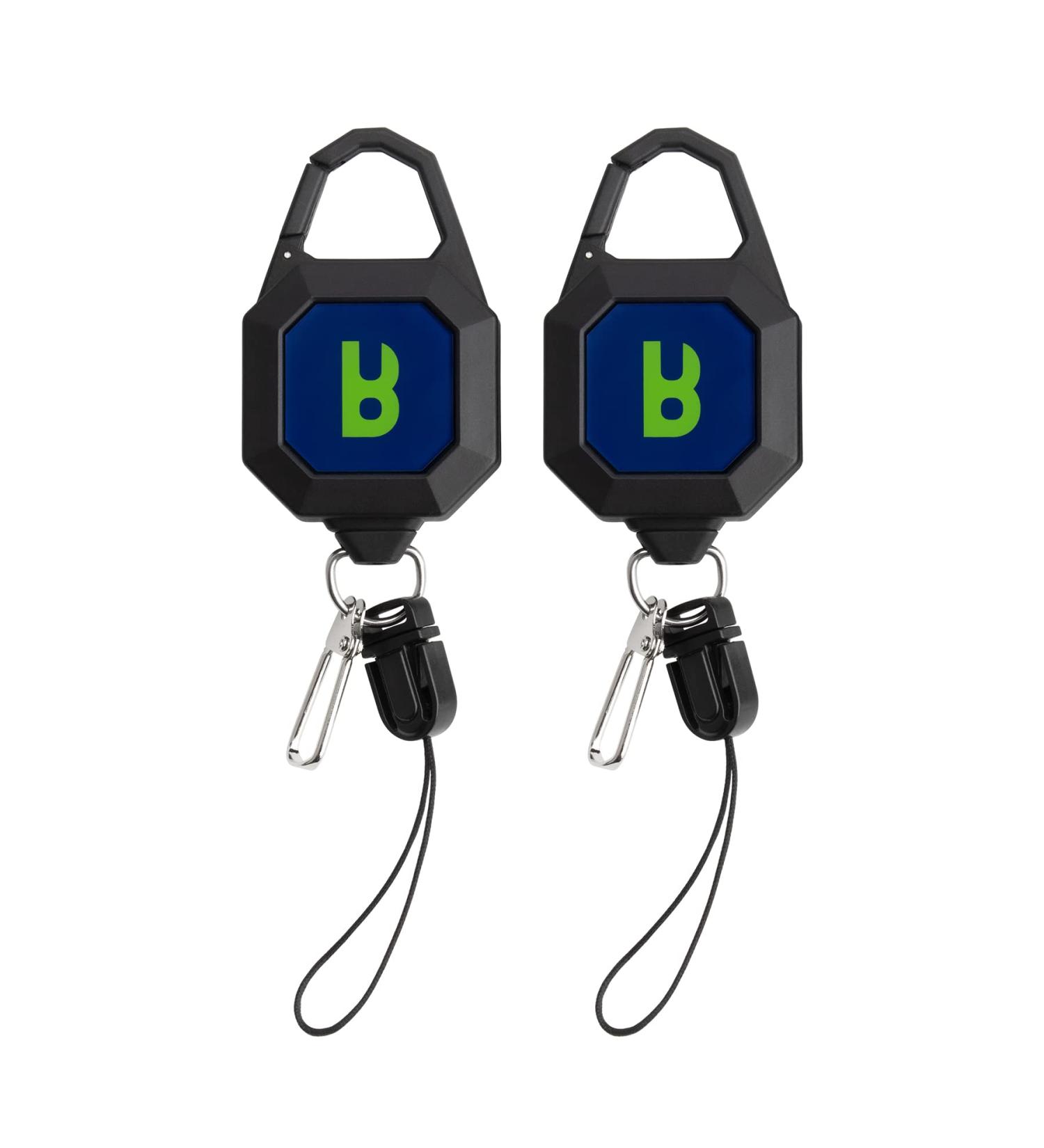 Booms Fishing RG4 2-Pack Retractable Gear Tether | Heavy Duty Locking Fly Fishing Retractor | 27.5 Steel Cord | Black 7.7oz (2 Pack) - Buy Online on GoSupps.com