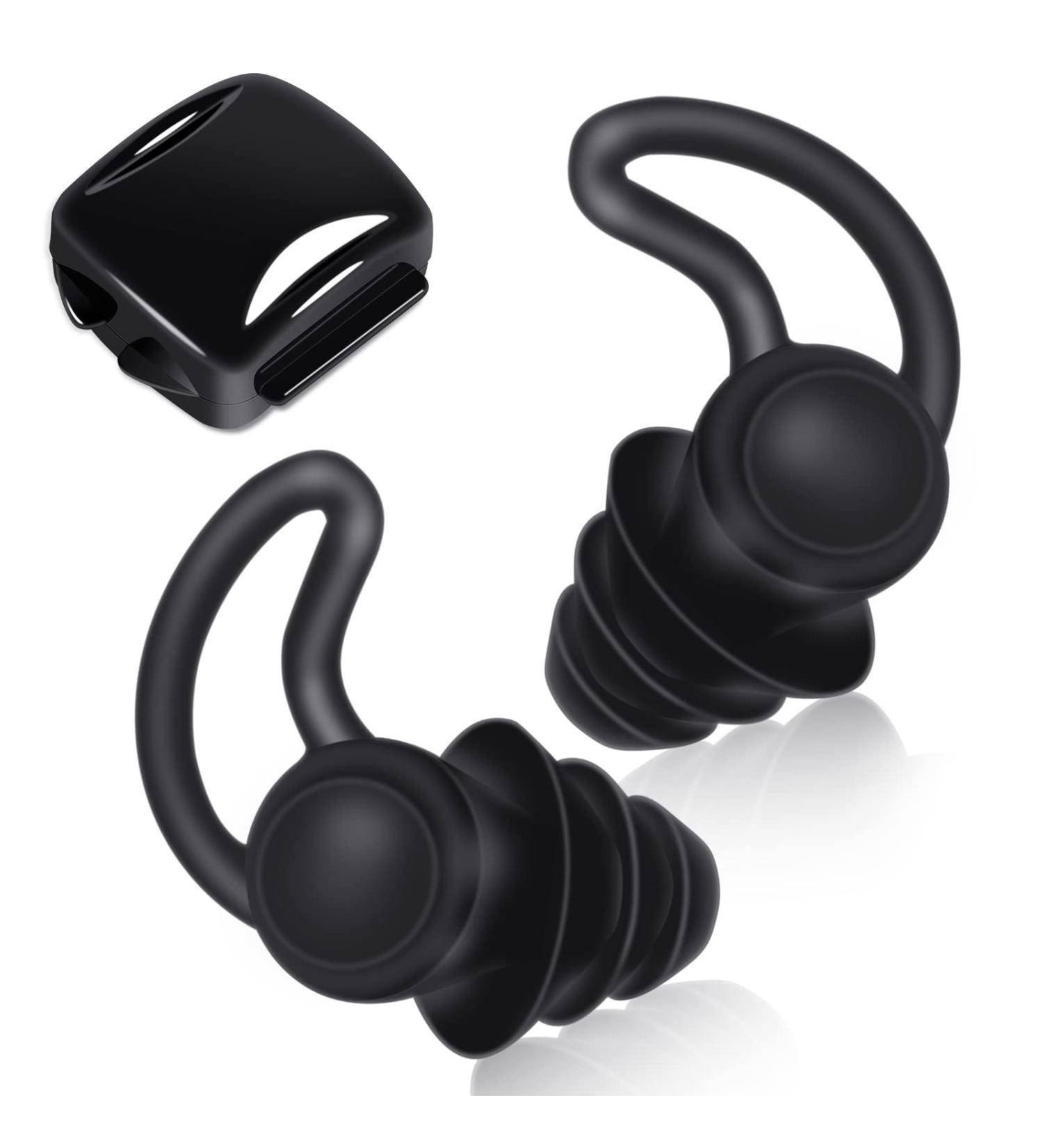 Acwoo 3D Silicone Earplugs for Sleeping - Noise Reduction Reusable Hearing Protection Block Snoring Ideal for Festivals - Black - Buy Online on GoSupps.com