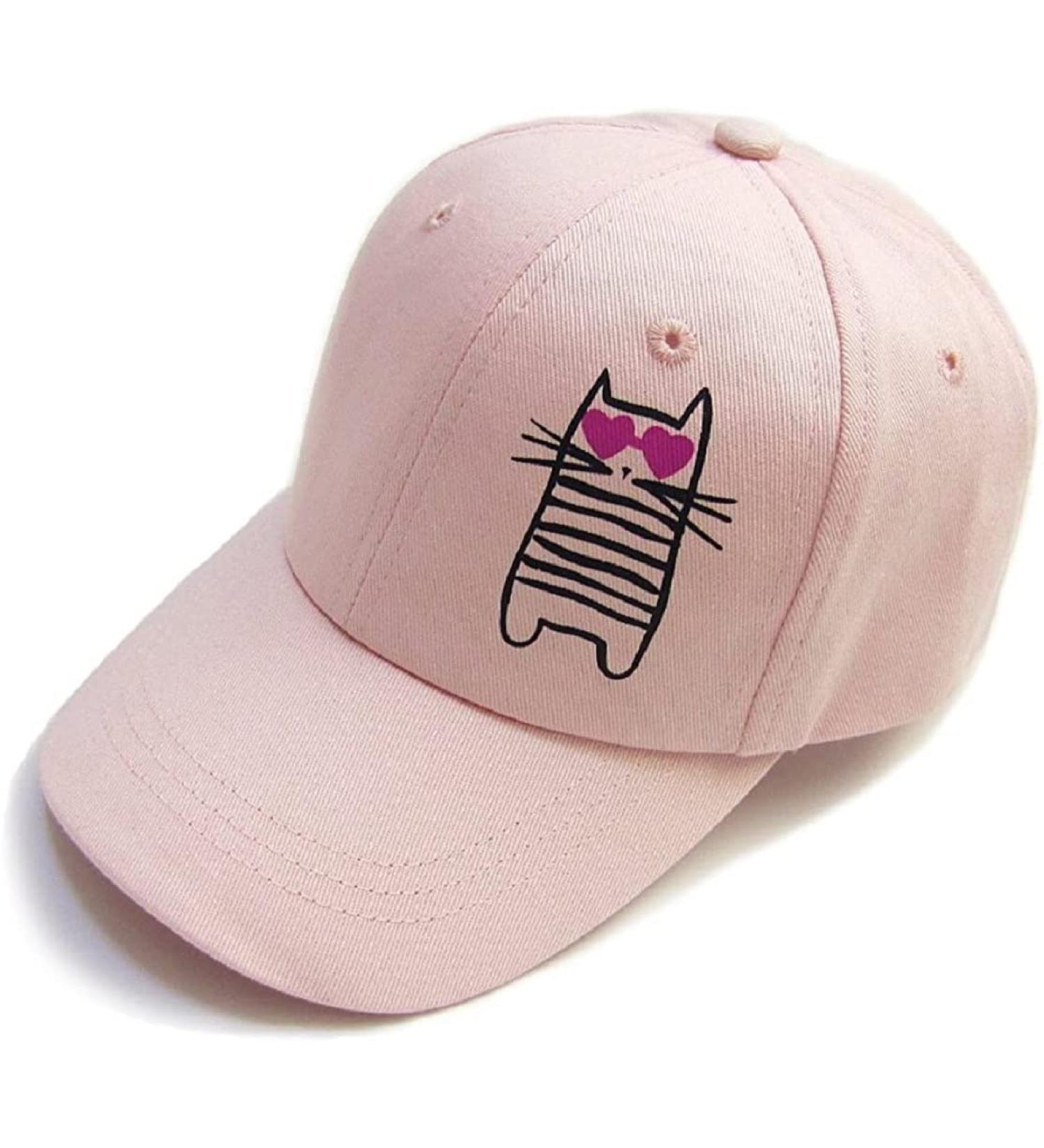 Girls Cotton Trucker Baseball Hat - Adjustable Sun Cap for Toddlers 1-10 Years - Dancing Cat Design - Beach Hat for Kids 3-6 Years - Buy Online on GoSupps.com