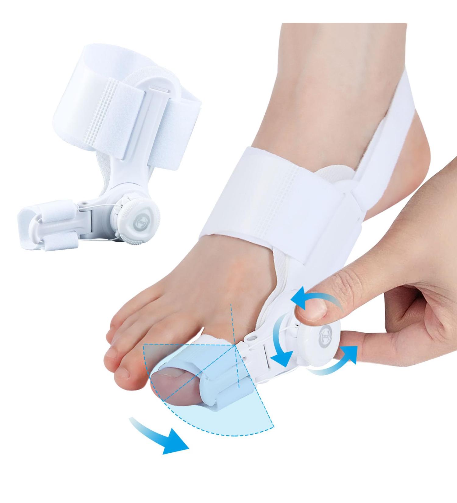 Dukars Bunion Corrector for Men & Women - Adjustable Big Toe Splint for Relief & Orthopedic Hammer Toe Straightener (White) | International Shipping Available - Buy Online on GoSupps.com