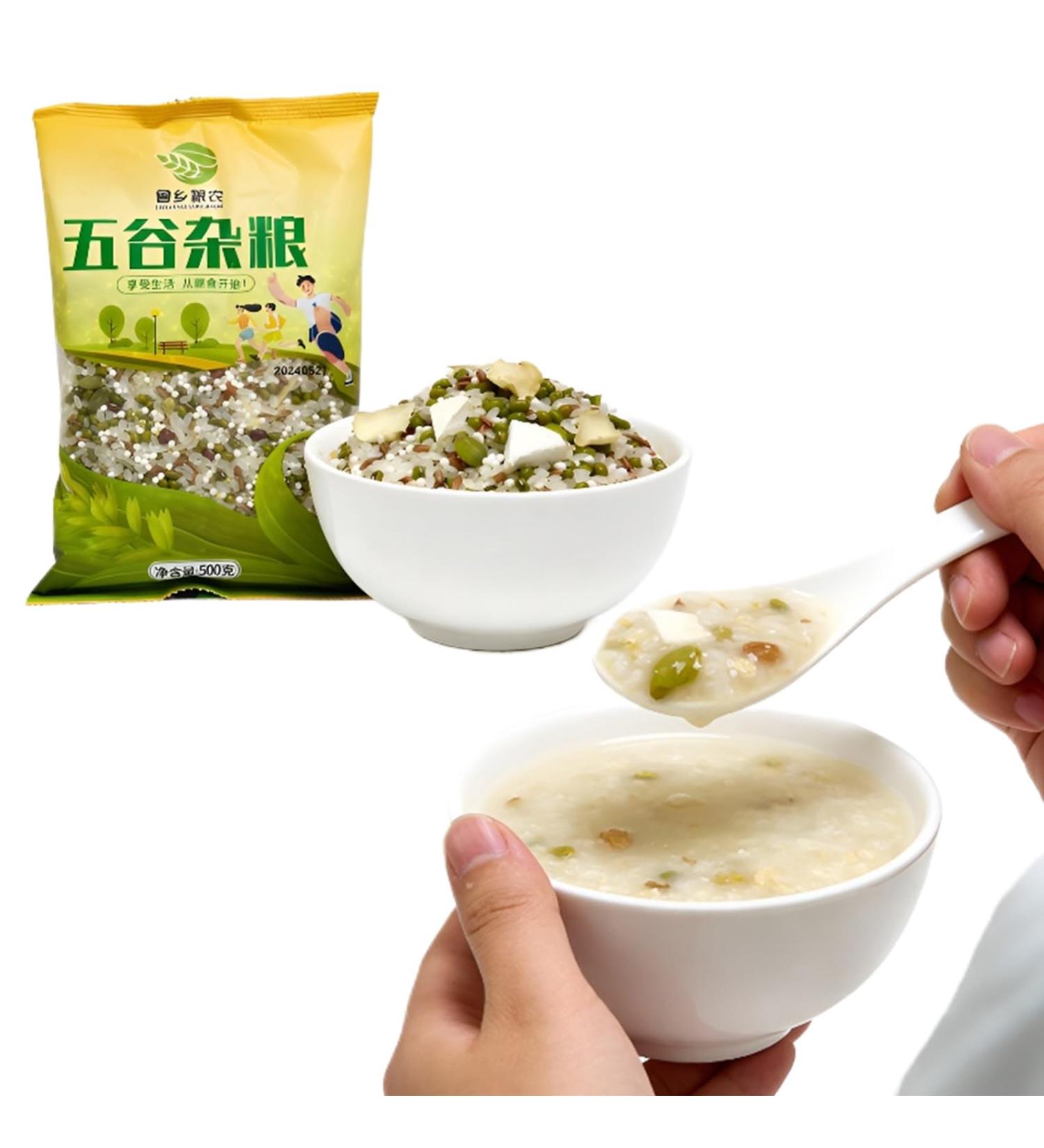 500 G De Congee Haricots Mungo Et Lys C r ales Nutritives For Petit-d jeuner Cuisson Rapide (cuisini re/cuiseur Riz) Bouillie Grains Entiers Saine For La Famille - Buy Online on GoSupps.com