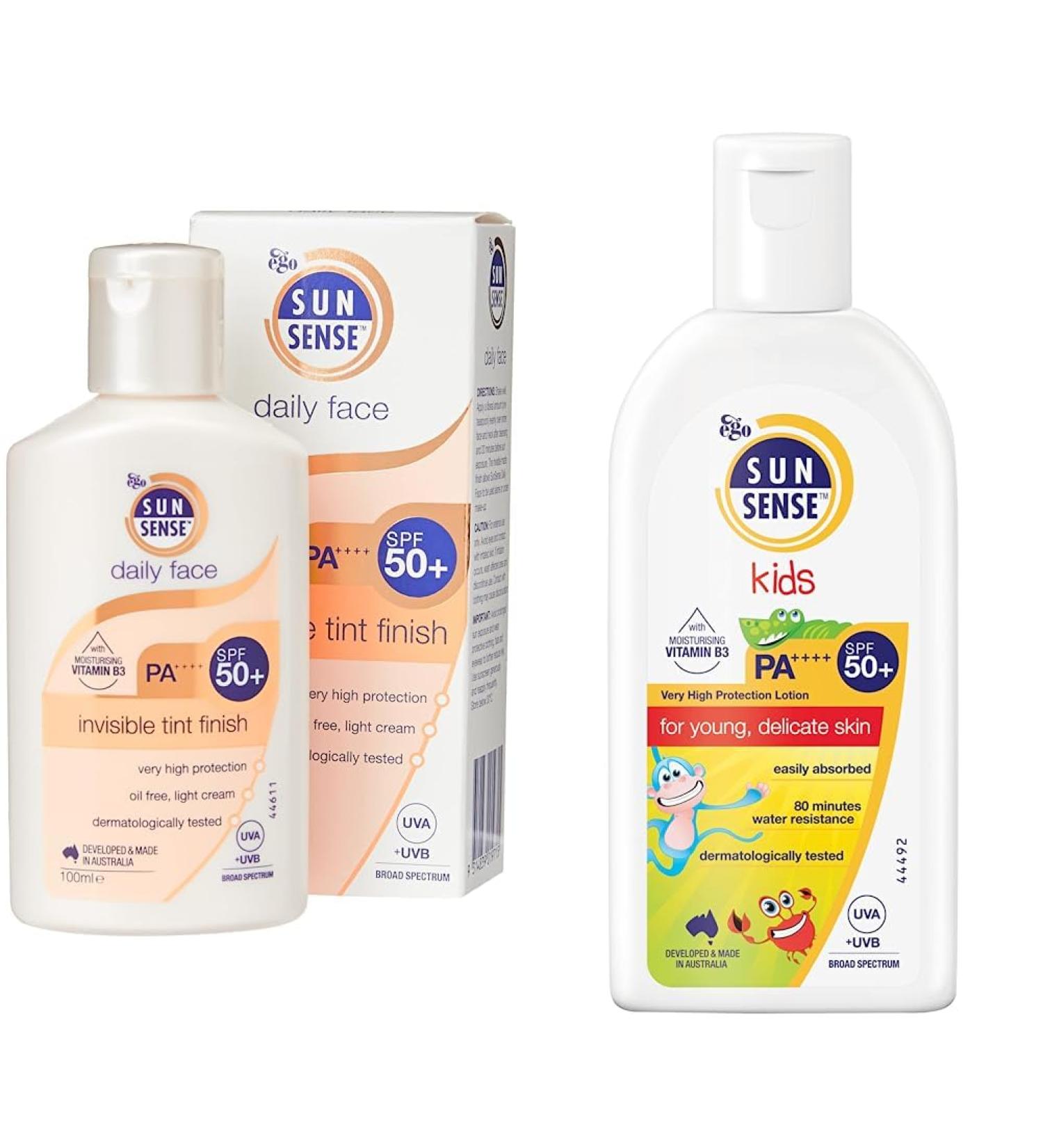 SunSense Daily Face 100g & Kids SPF50+ Childrens Sunscreen + SunSense Kids SPF50+ Childrens Sunscreen - Buy Online on GoSupps.com