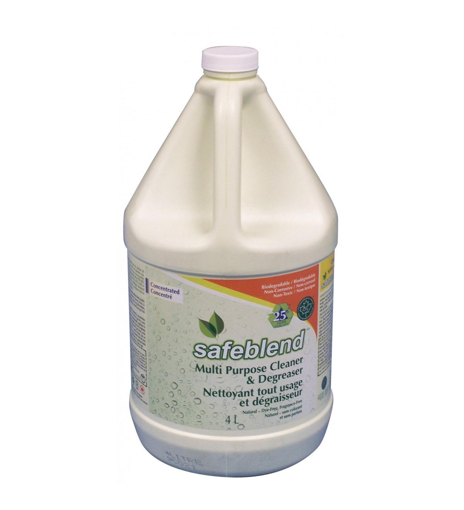 Cleaner and DEGREASER - Concentrated - Fragrance Free - SAFEBLEND - 4 L