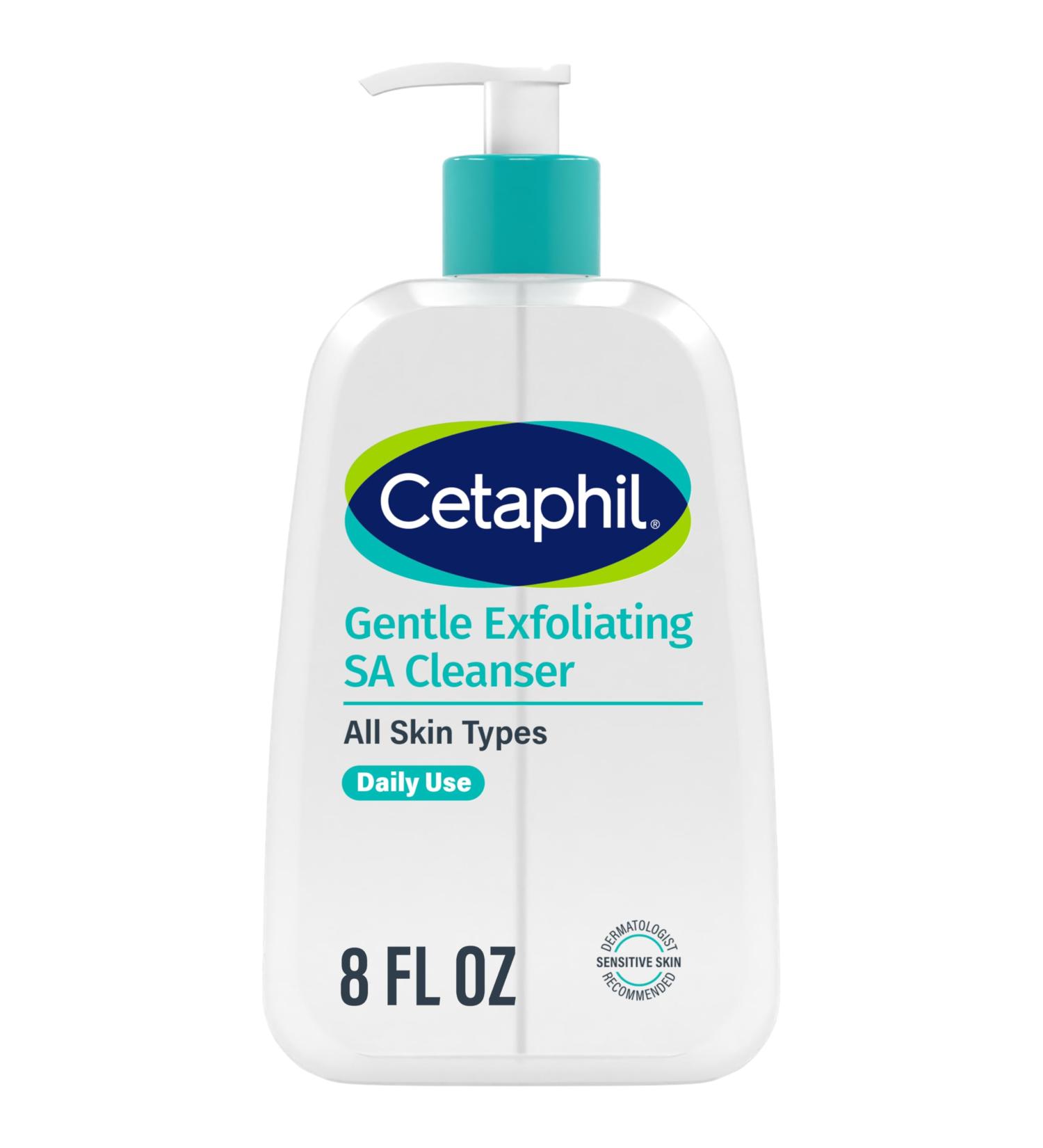 Cetaphil Gentle Exfoliating SA Cleanser Foaming Gel Cleanser for All Skin Types 8 Oz Pump Bottle Salicylic Acid Mandelic Acid & Gluconolactone Gently Exfoliates Dermatologist Recommended Brand Unscented 8 Fl Oz (Pack  - Buy Online on GoSupps.com