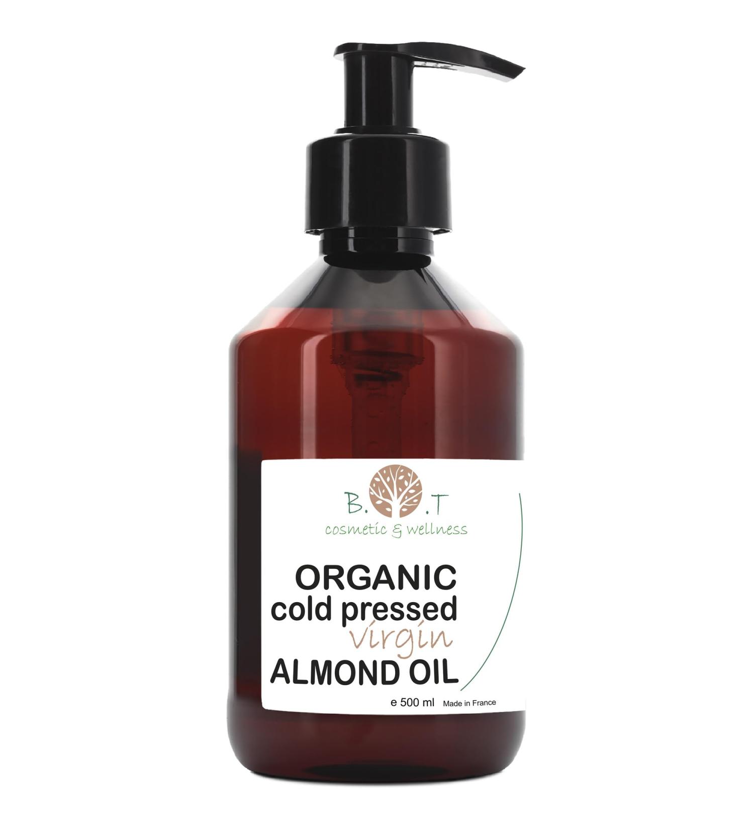 Sweet Almond Oil 100% Pure Cold Pressed - Bio Makeup Remover & Body Care 500ml | Ideal for Baby Pregnancy Facial & Massage Oil - Buy Online on GoSupps.com