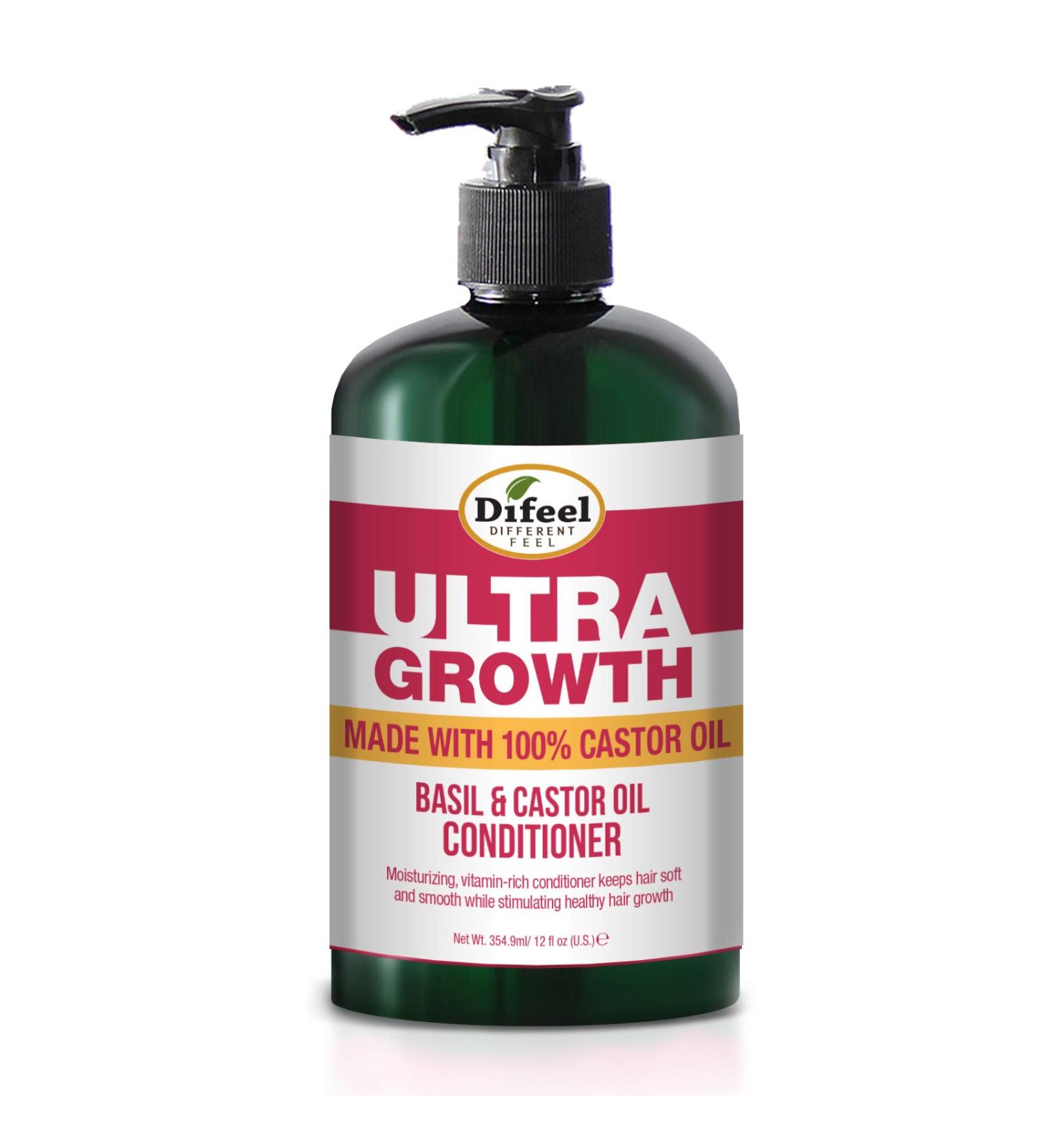 Difeel Ultra Growth Basil & Castor Oil Pro Growth Conditioner 12 oz - Nourish & Strengthen Hair | International Shipping Available - Buy Online on GoSupps.com