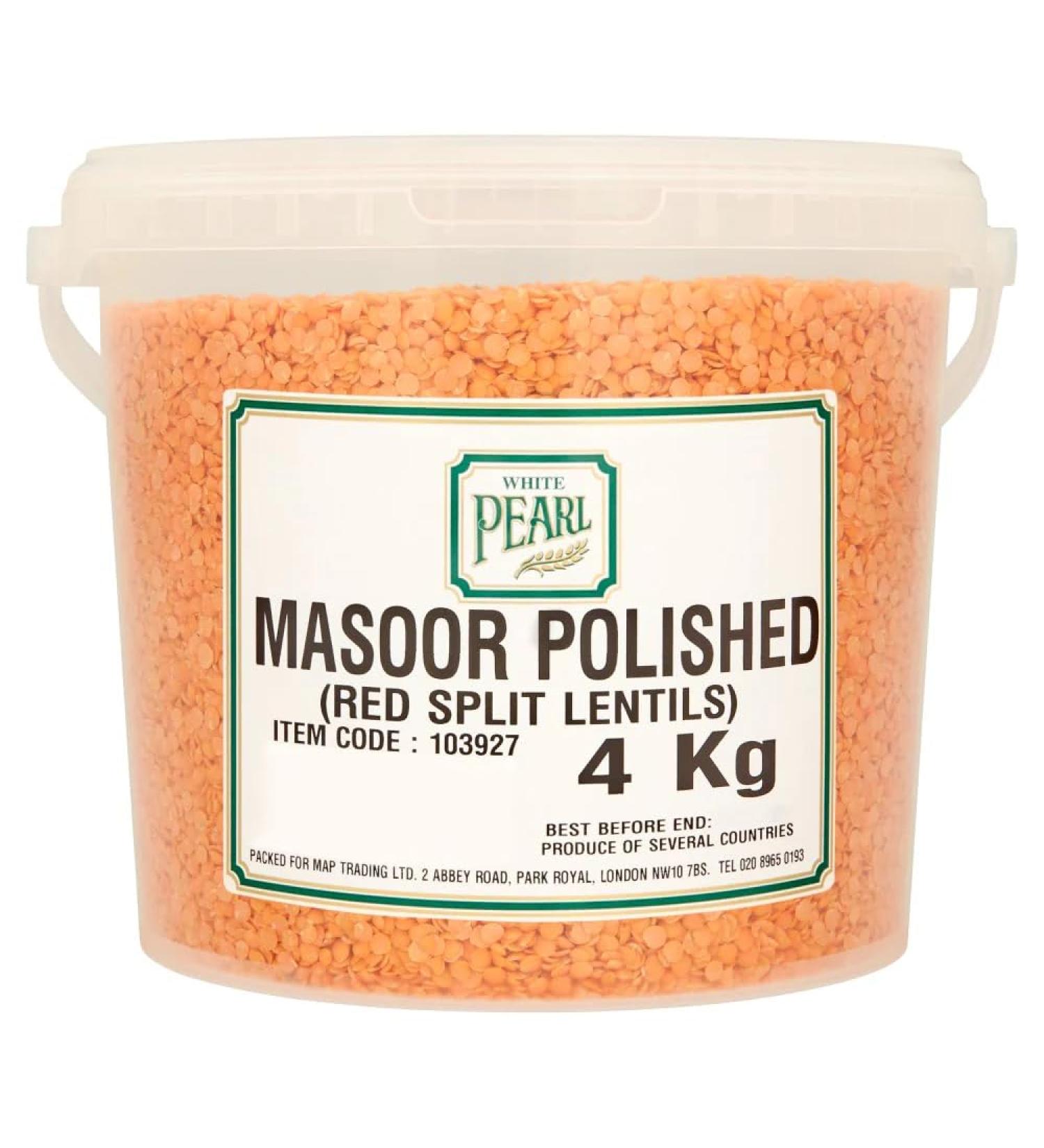 White Pearl Masoor Polished 4kg-Food