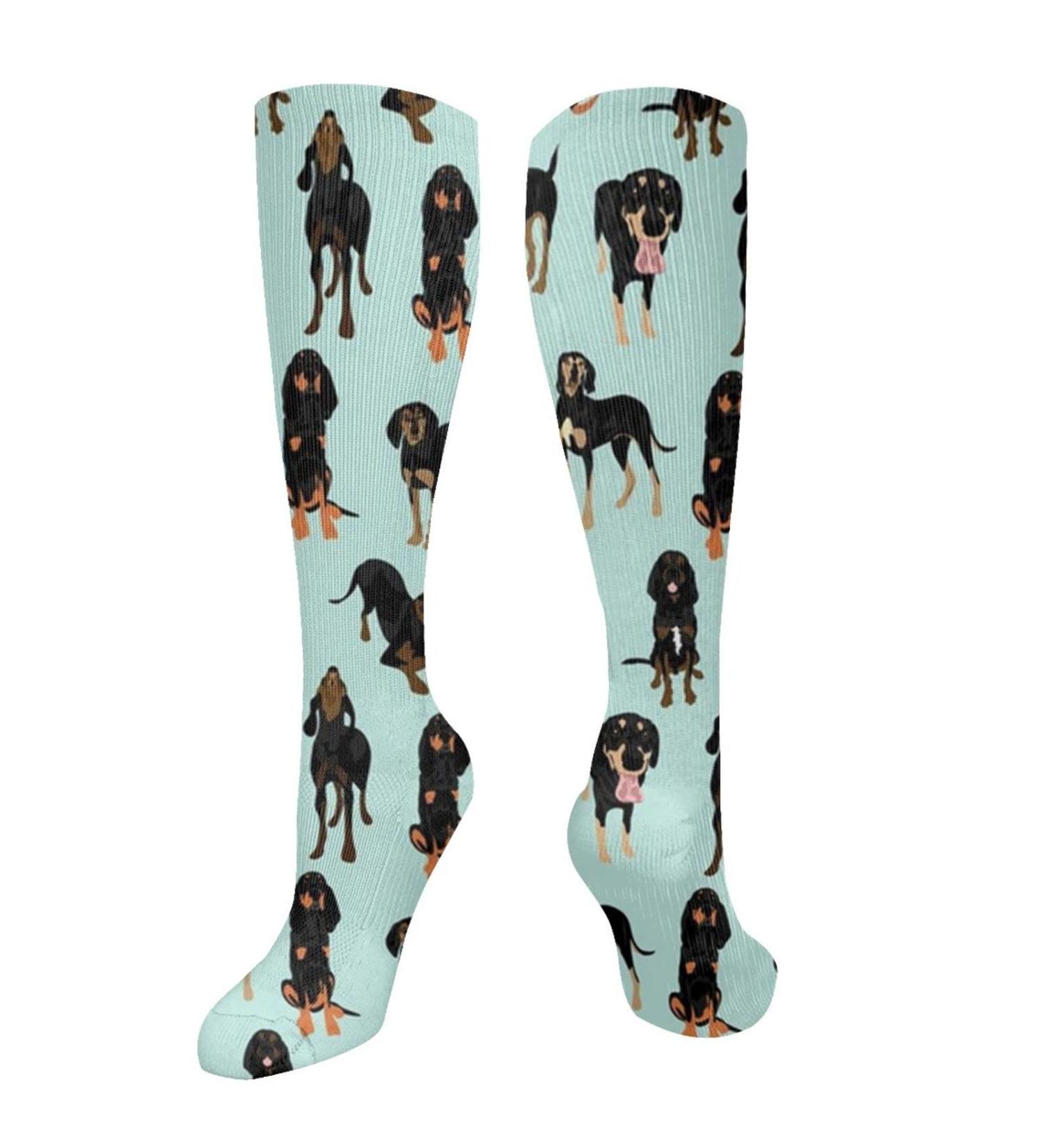Black and Tan Coonhounds Compression Socks for Men & Women | 15-20 mmHg Support for Running & Cycling | Perfect Gift Wrap - Buy Online on GoSupps.com