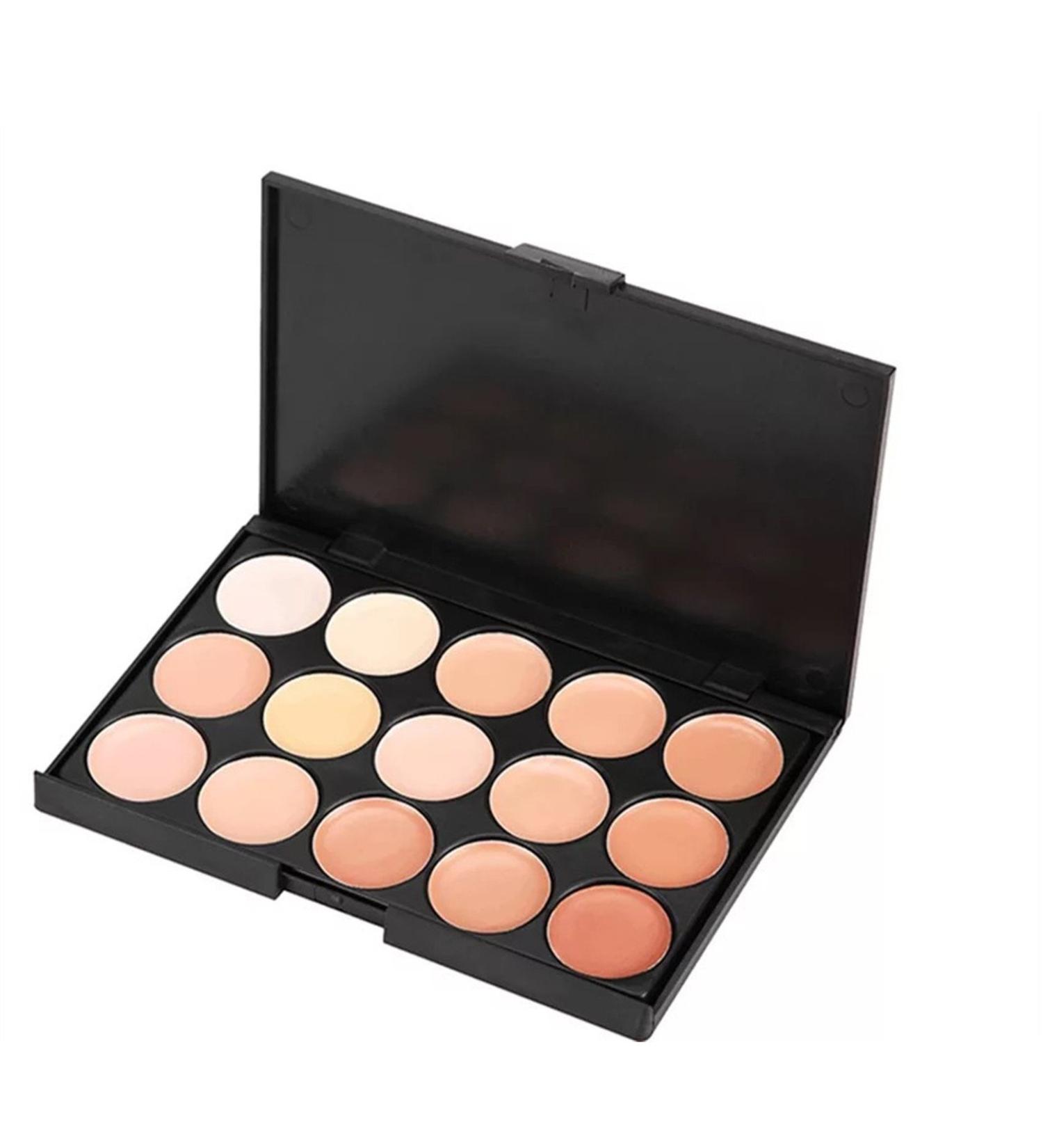 FantasyDay Pro 15 Colors Concealer Camouflage Palette Contouring Kit 2 - Professional and Daily Use - Buy Online on GoSupps.com
