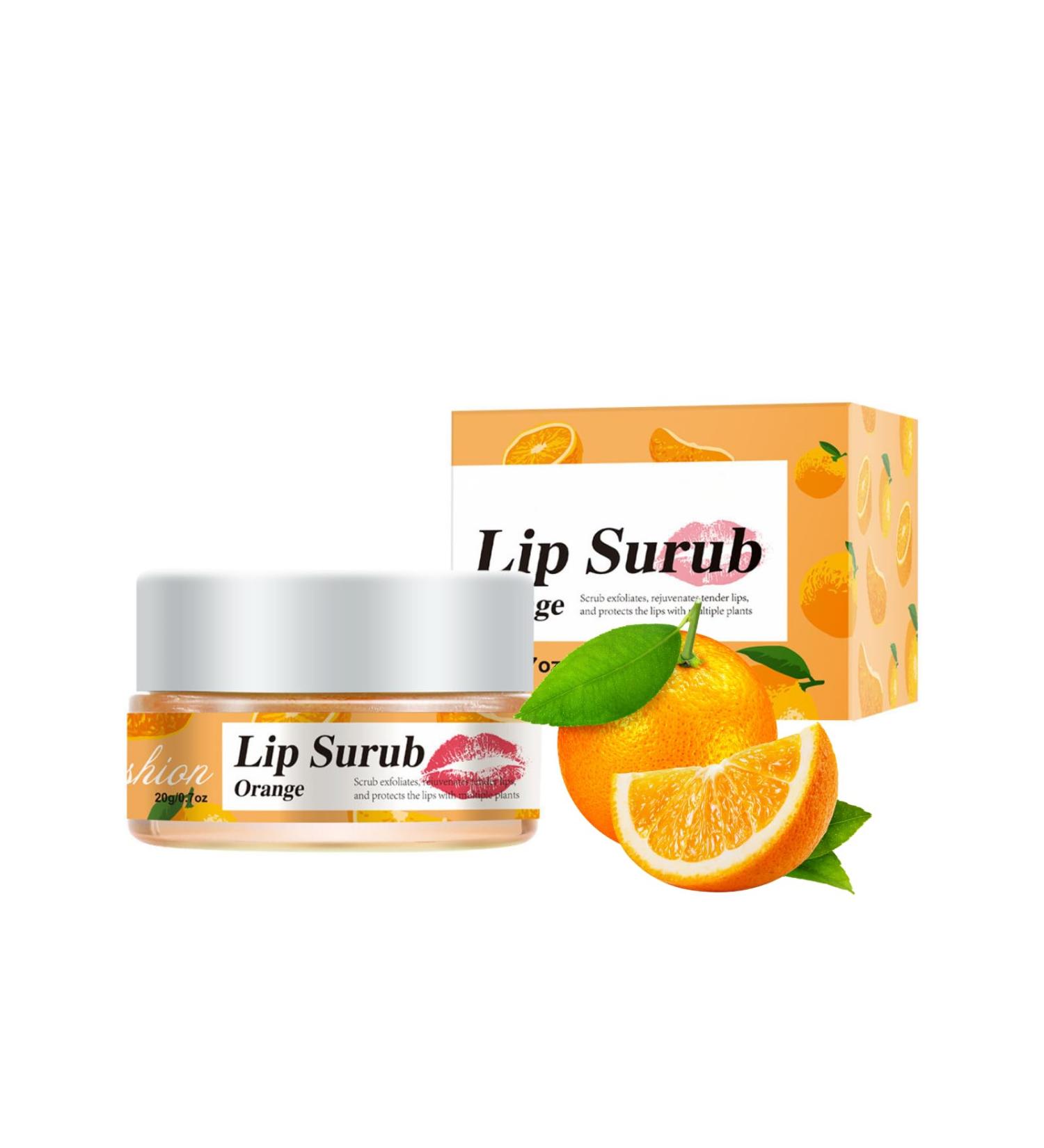 Orange Lip Scrub Vitamin C Moisturizing Lip Scrub Exfoliator to Remove Dead Skin Lip Lightening For Dark Lips Lip Exfoliator Scrub Preventing Dryness Lip Care for Chapped & Cracked Lips - Buy Online on GoSupps.com
