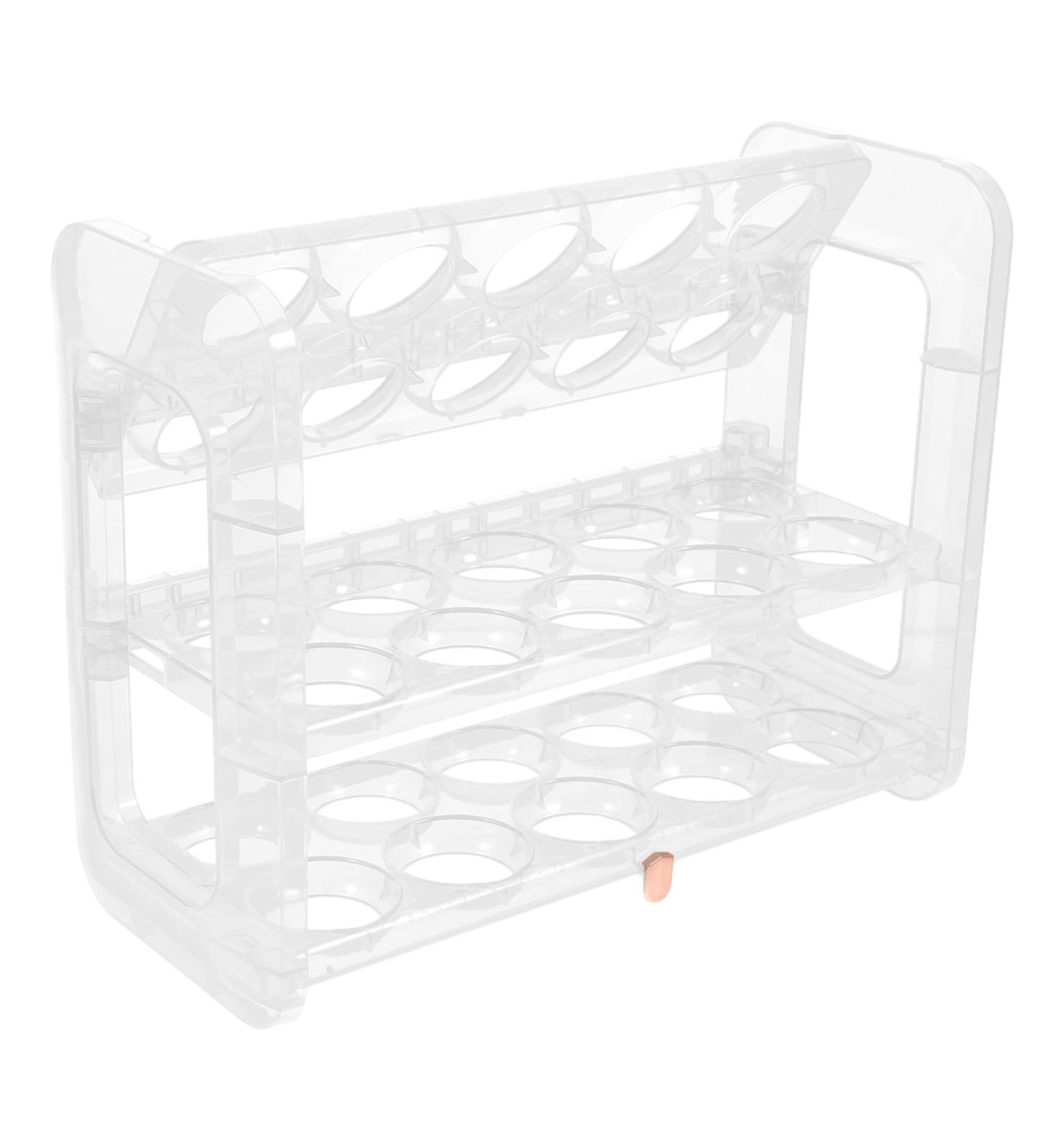 Hohopeti Egg Storage Rack Egg Holder for Fridge Eggs Egg Storage Stand Egg Rack for Fridge Door Dedicated Box White 25.00X20.00X11.00CM - Buy Online on GoSupps.com