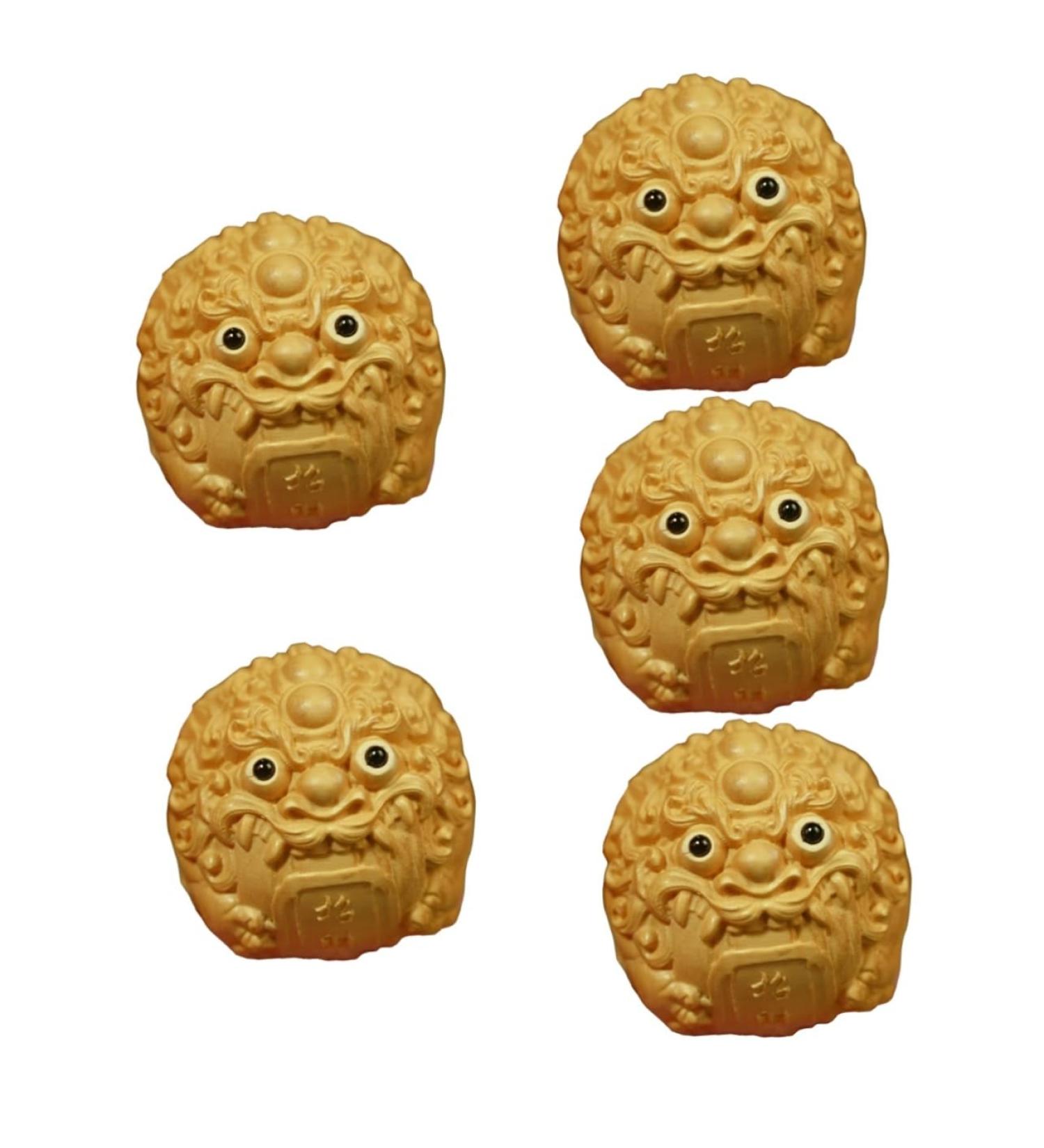 Gleavi 5-Piece Hand Exercise Balls & Massage Tools - Brass Protective Trailer Chinese Decor Pi Yao Tea Pet Wood Rolling Handballs for Relaxation & Sports - Buy Online on GoSupps.com