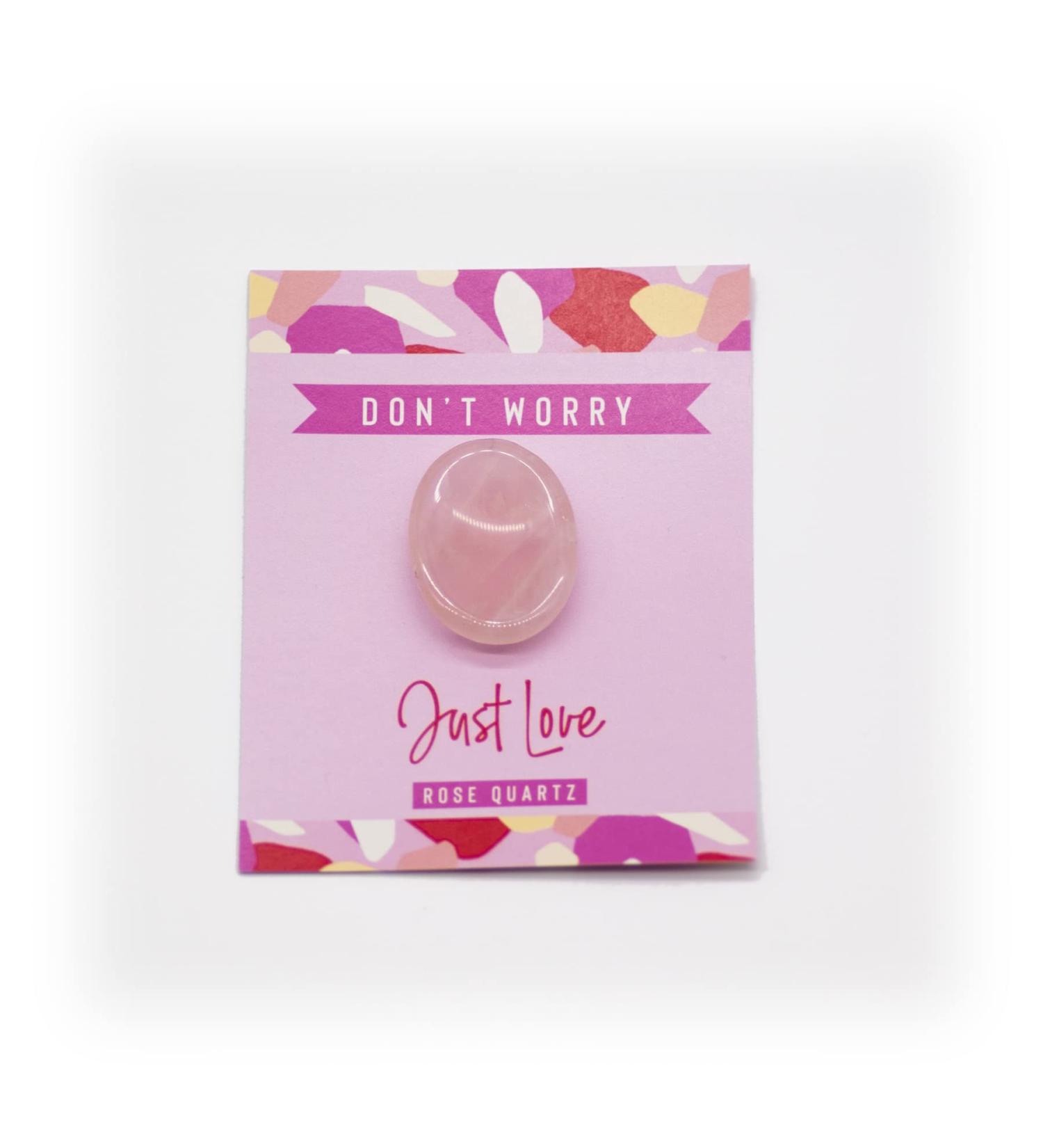 Rose Quartz Stress Relief Worry Stone - Healing Crystals Gift - Buy Online on GoSupps.com