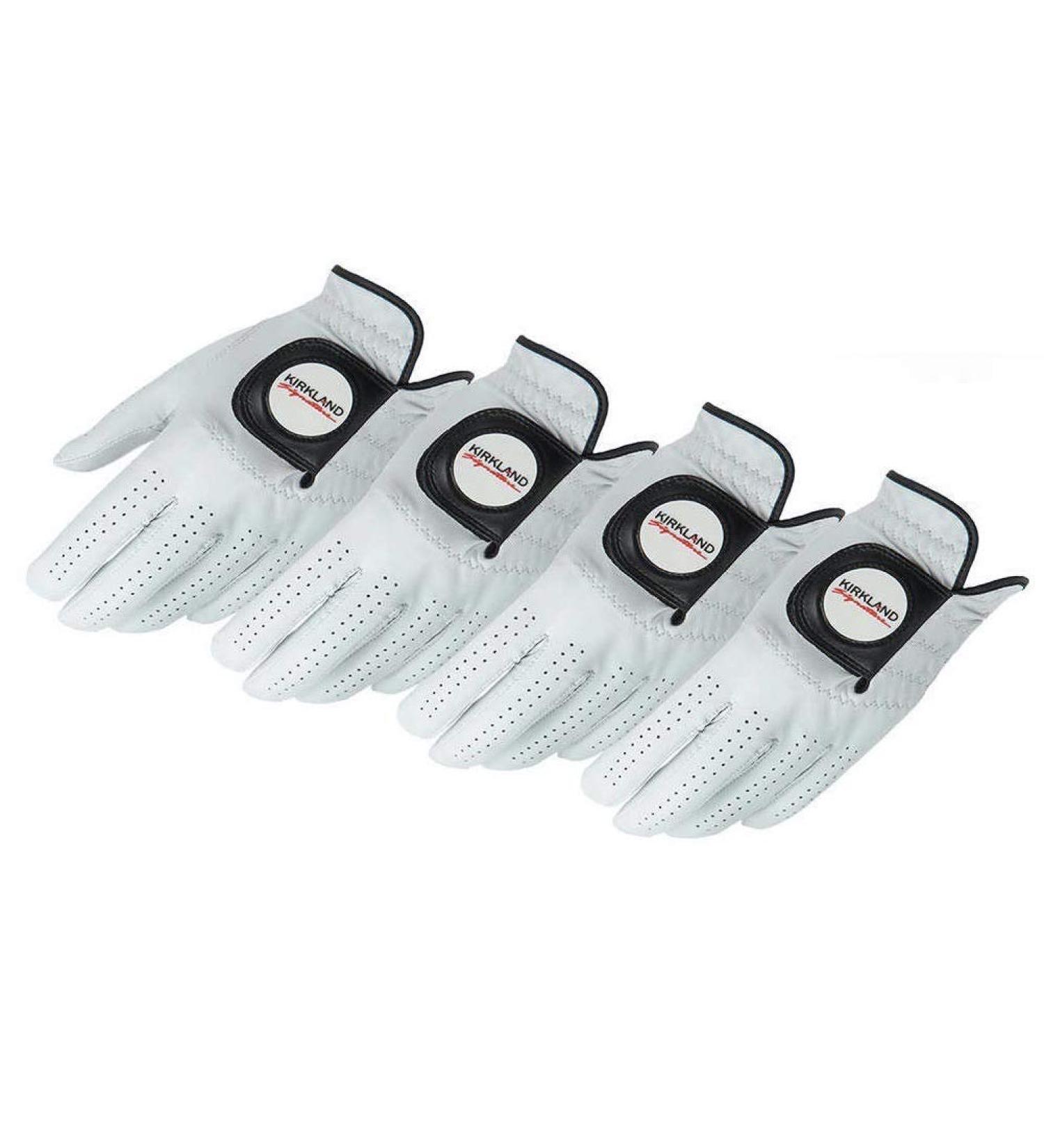 KIRKLAND SIGNATURE Golf Gloves Premium Cabretta Leather Large 4 Pack - Quality Golf Glove Set - Buy Online on GoSupps.com