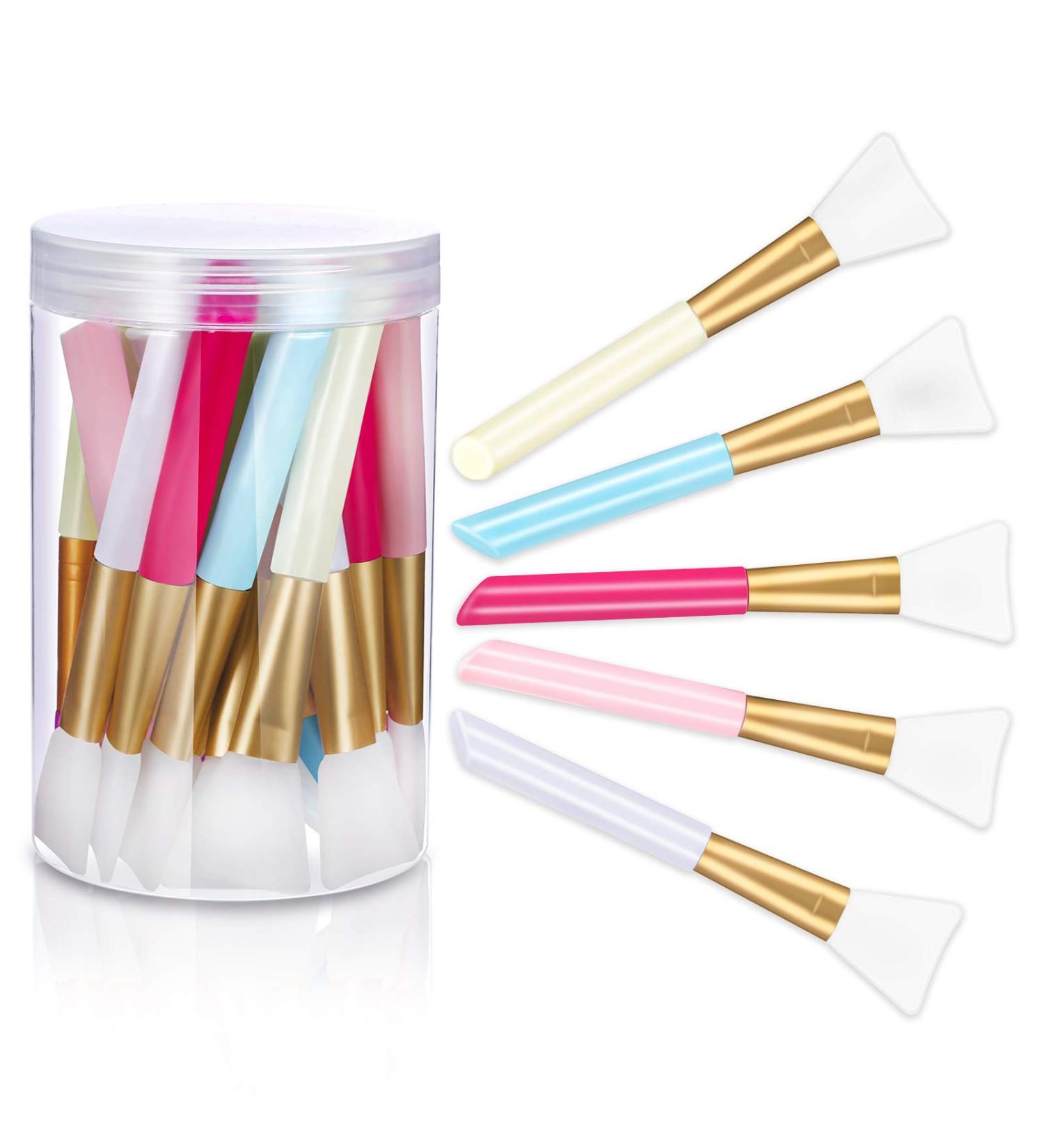 20 Silicone Face Mask Brushes Set with Storage Box | Silicone Applicators for Masks Foundation & Body Lotion - Beauty Tools - Buy Online on GoSupps.com