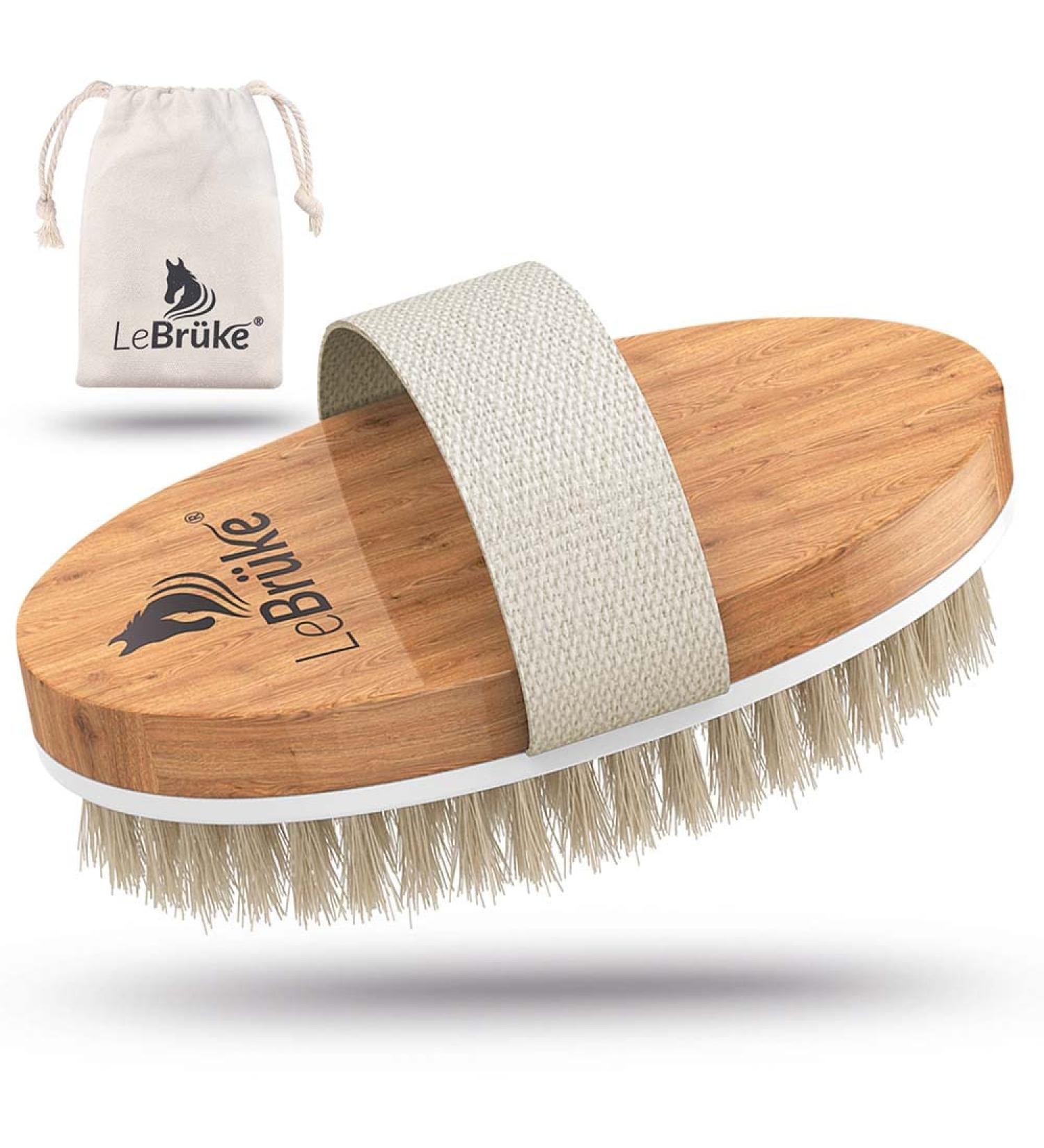 Lebr ke Dry Brush Bath Brush - With Practical Storage Bag - Perfect for Removing Dead Skin - Exfoliating Body Brush Exfoliating Brush - Buy Online on GoSupps.com