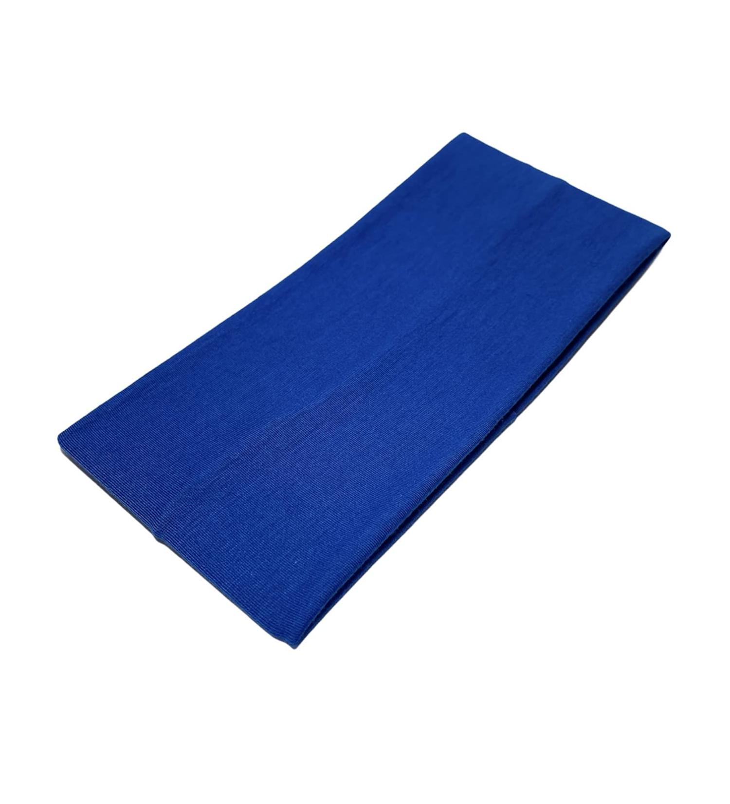 WESTEND CHOICE Extra Wide Headbands 11cm Plain Stretchy Kylie Head Band Unisex Bandeau Headbands for Women & Men Soft Hairbands Yoga Bandana Headband (Royal blue)