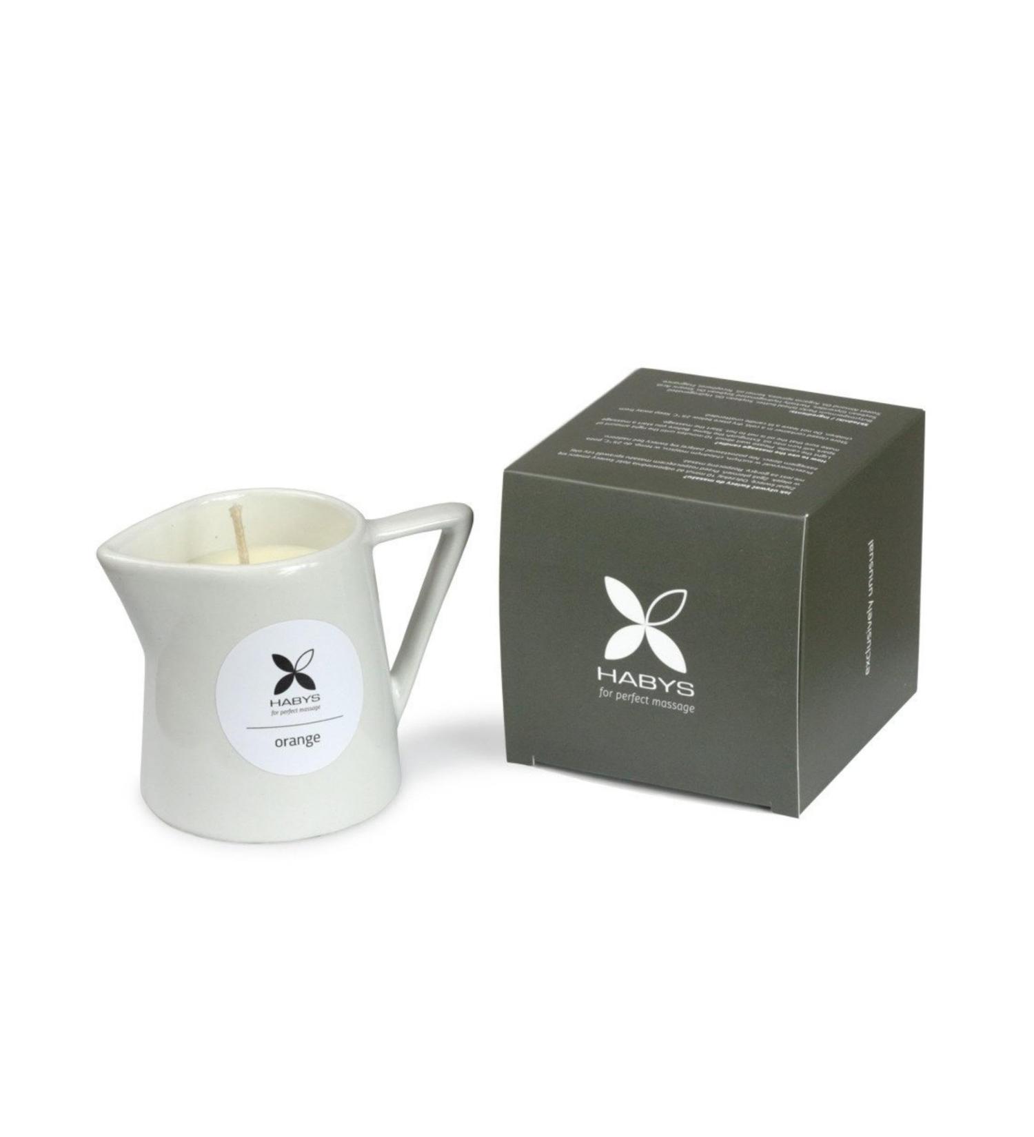 Buy Haby's Nature Massage Candle - Sunny Orange 100ml | Relaxing Fragrance with Shea Butter Soy Wax & Argan Oil for Soft Hydrated Skin - International Shipping - Buy Online on GoSupps.com