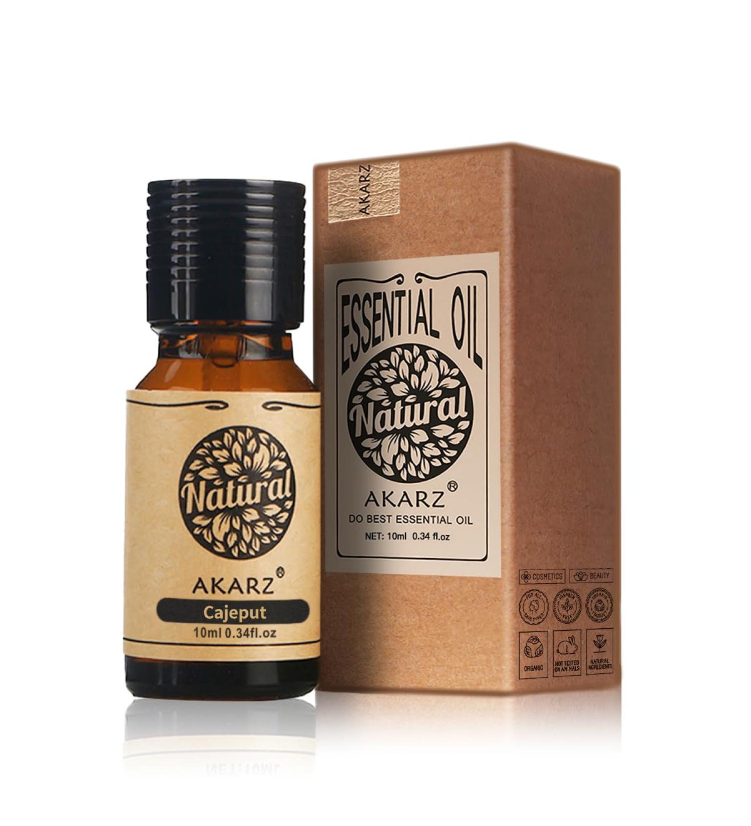 Akarz Premium Cajeput Oil - Therapeutic Bio-Rein for Skin Hair & DIY Projects (10 ml) | Essential Oil for Diffusers Candles & Massage - Buy Online on GoSupps.com