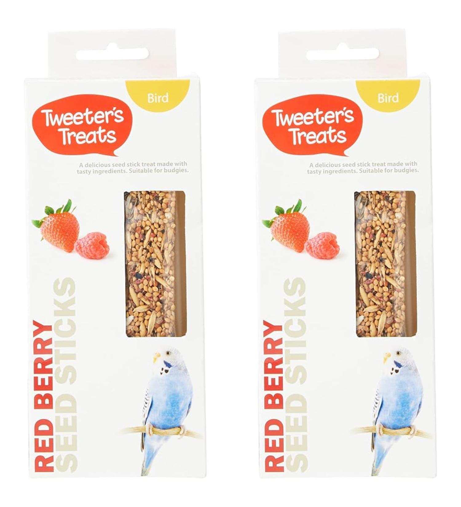 Tweeter's Treats Seed Sticks for Budgies - Red Berry (Pack of 2) - Buy Online on GoSupps.com