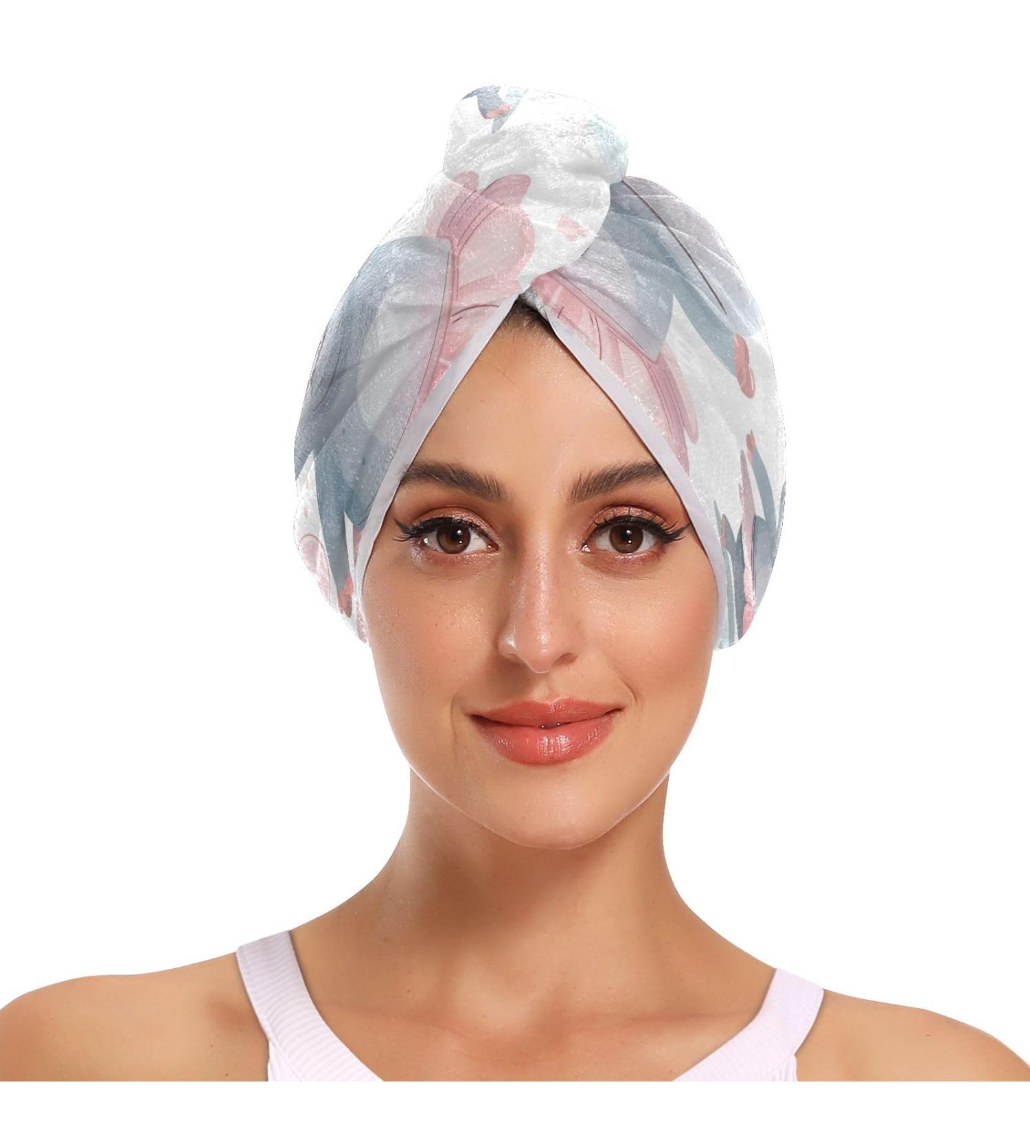 Grey Hippos Hair Towel 2 Pack | Super Absorbent Quick Dry Hair Turbans for Women & Girls | Ultimate Hair Drying Solution - Buy Online on GoSupps.com