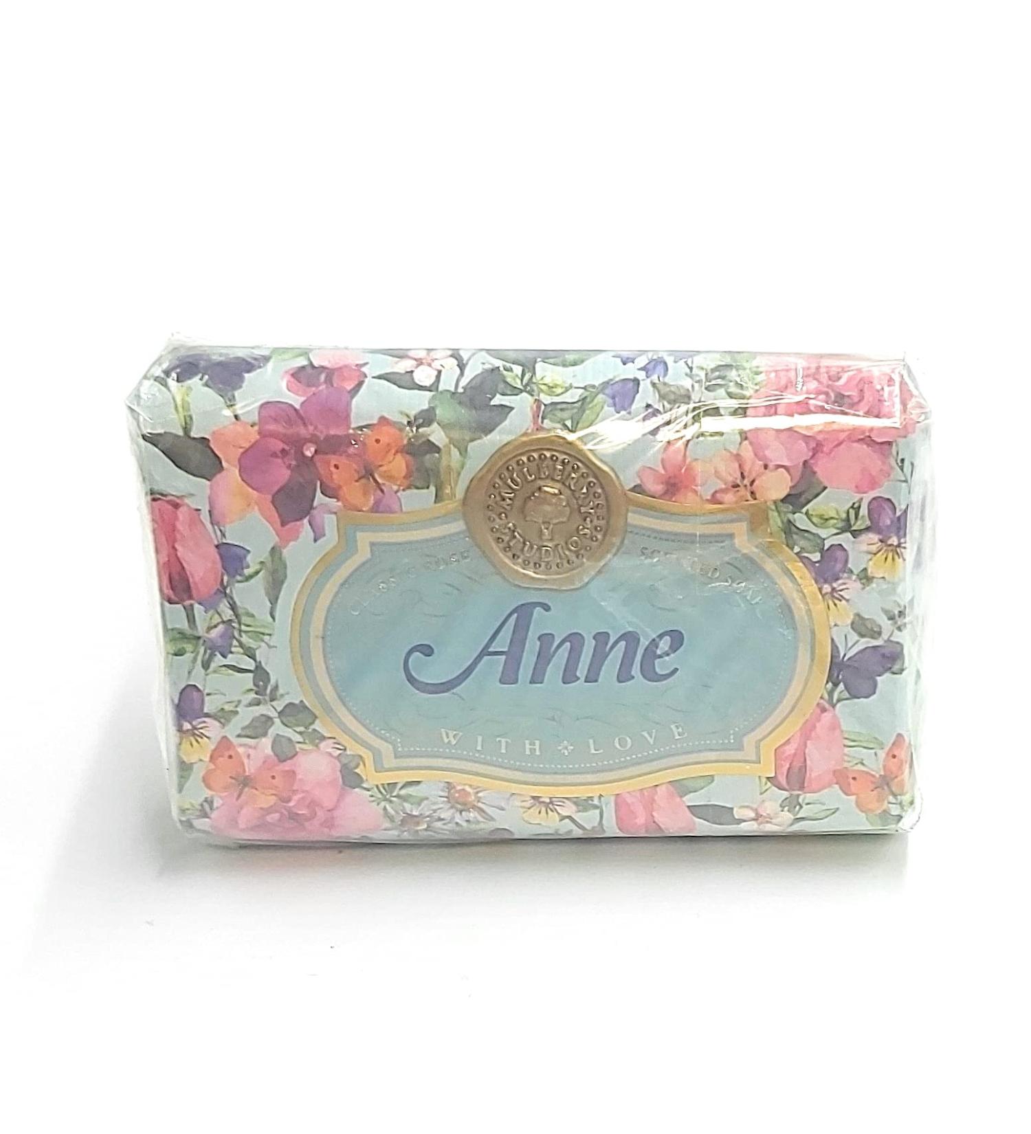 Anne - Gift Soap Bar For Her Birthday Rose Scent Mum Grandmother Cleanser Lather Present Girl