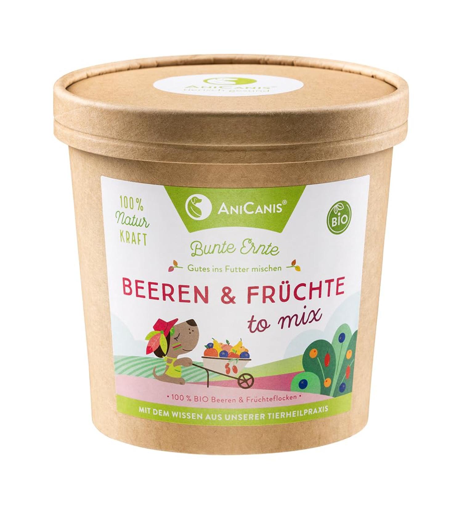 AniCanis Organic Berries & Fruit Mix for Dogs - Natural BARF Food Supplement 175g - Dried & Soft Fruits for Healthy Pets - Buy Online on GoSupps.com