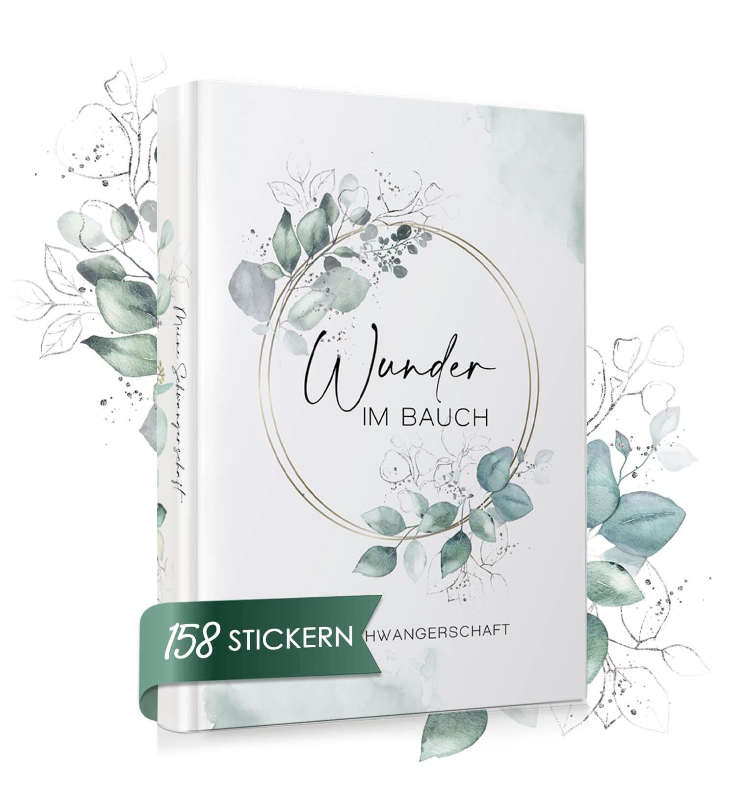 Floral Pregnancy Diary - 120 Pages with Pocket & 158 Stickers | Perfect Keepsake for Expecting Moms - Buy Online on GoSupps.com