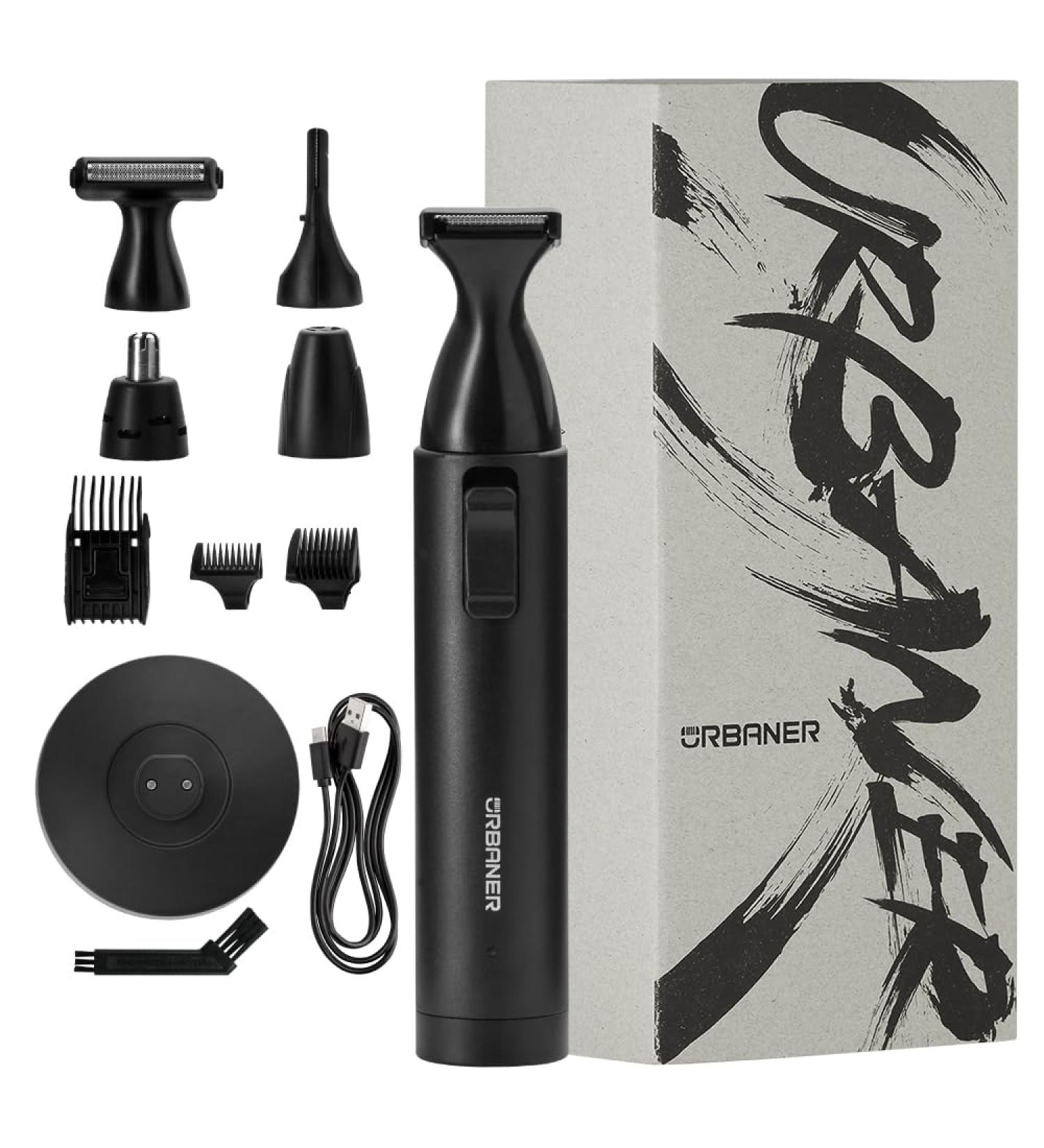 URBANER Beard Trimmer for Men - 4-in-One Grooming Kit | Cordless Waterproof Hair Clippers & Nose Hair Trimmer - Perfect Gift MB-990B - Buy Online on GoSupps.com