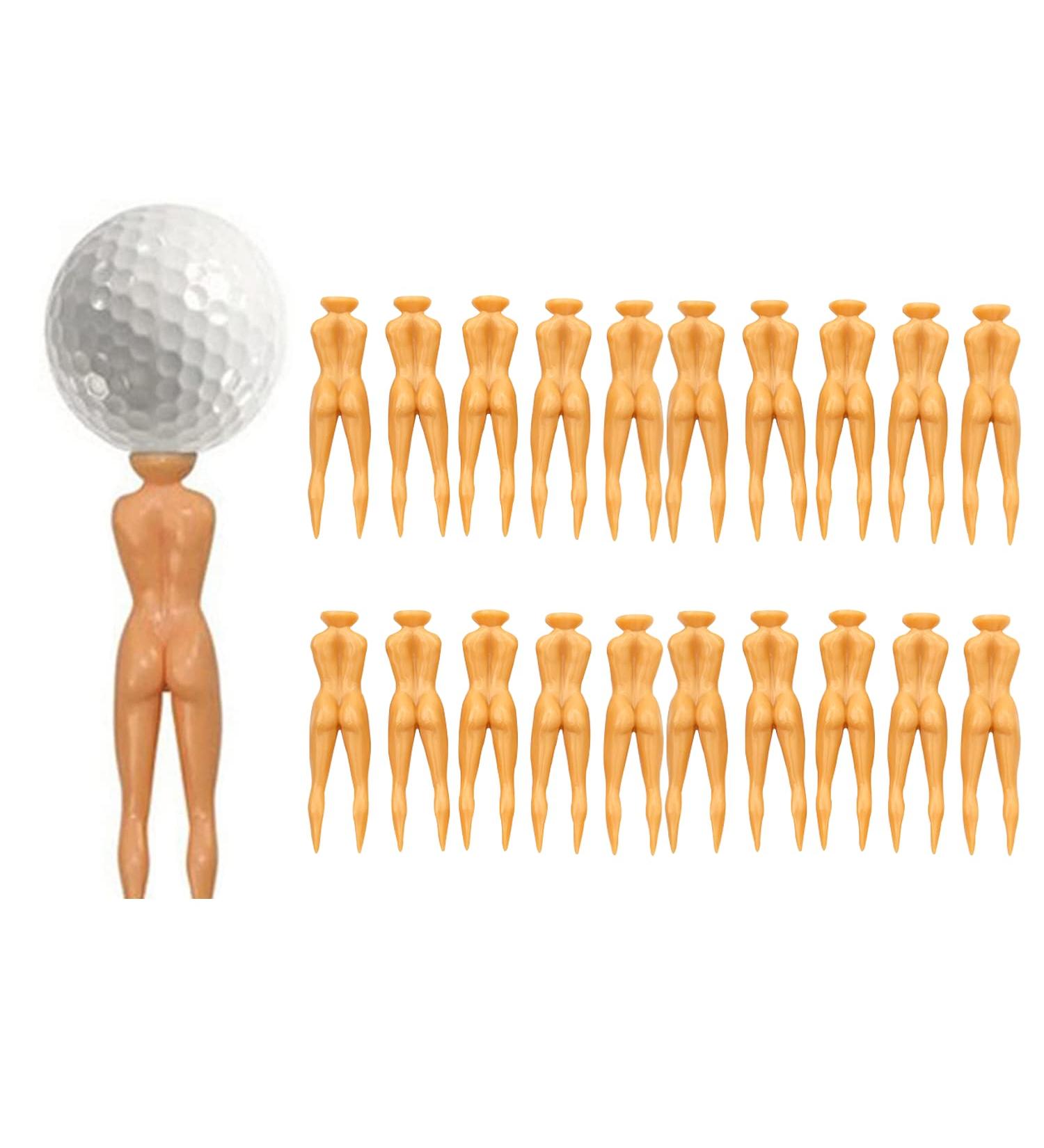 Nude Woman Plastic Golf Tees (Pack of 20) - Sexy Lady Tees for Fun Golf Training - Buy Online on GoSupps.com