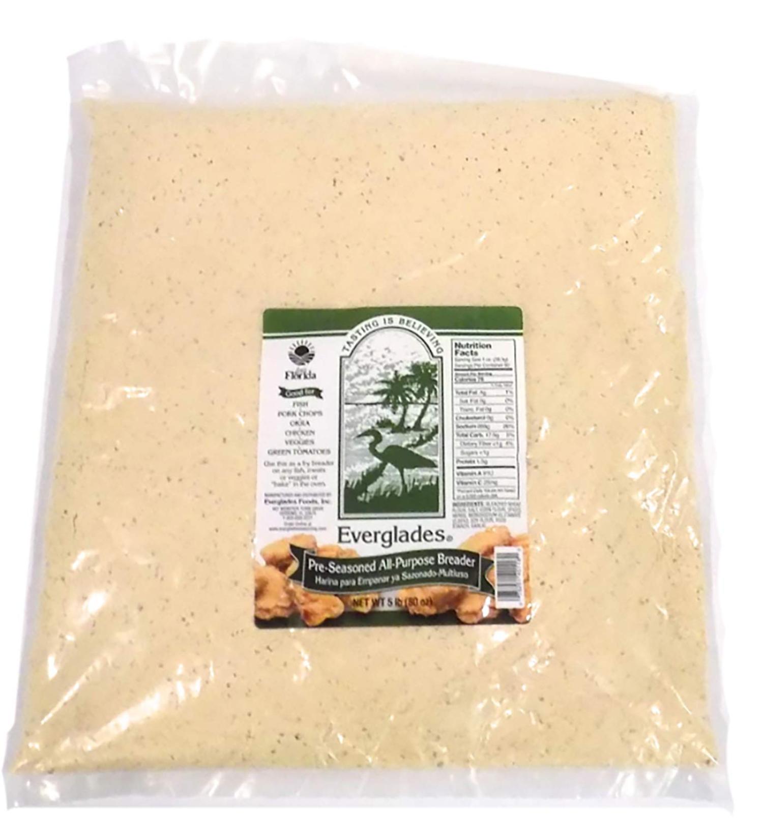 Everglades Seasoning Pre-Seasoned Breader Bread Crumb Mix 5 lbs