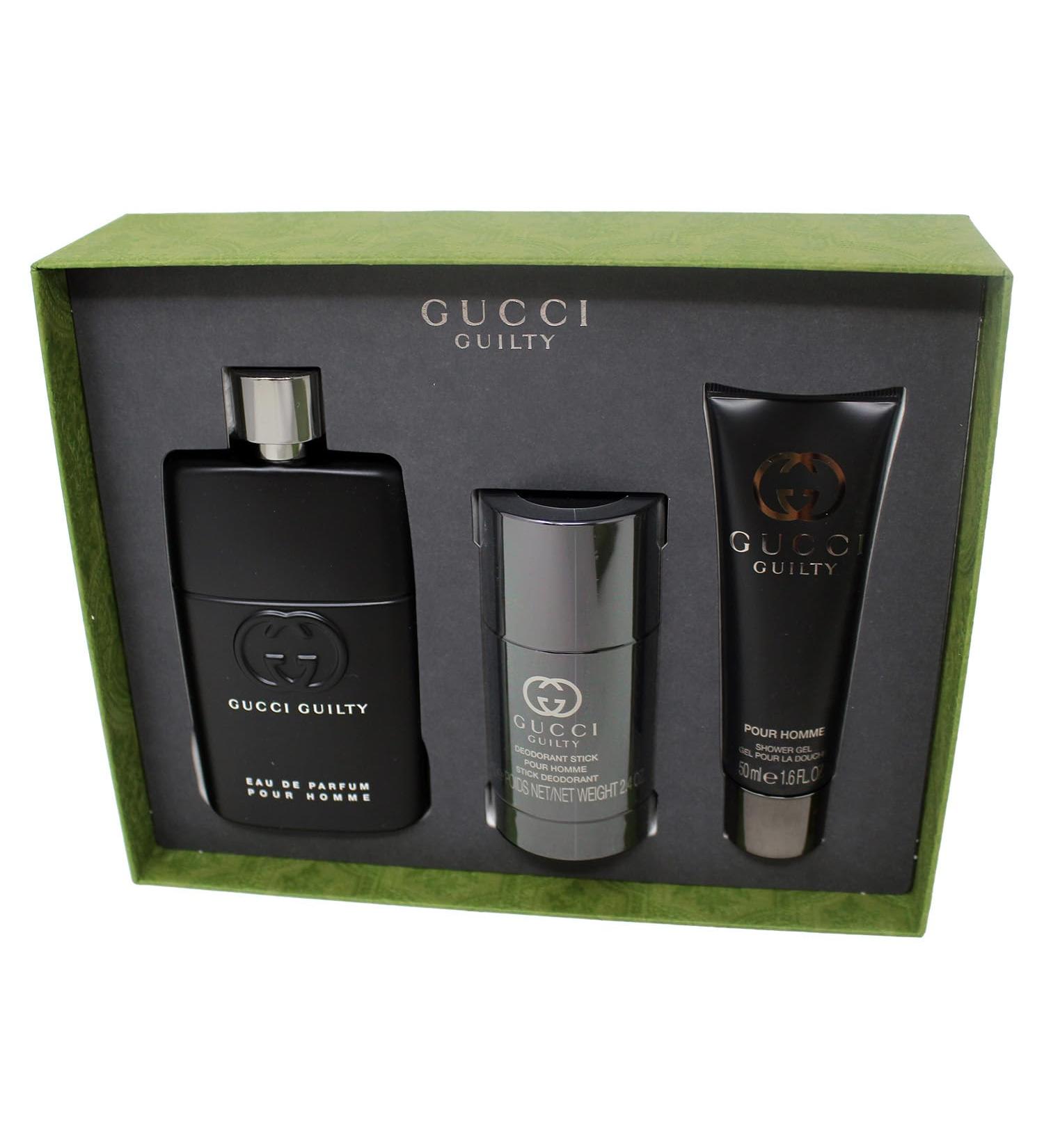 Gucci Guilty Pour Homme Eau de Parfum Gift Set (Eau de Parfum 3.0 oz + Shower gel 1.6 oz + Deodorant 2.5 oz)