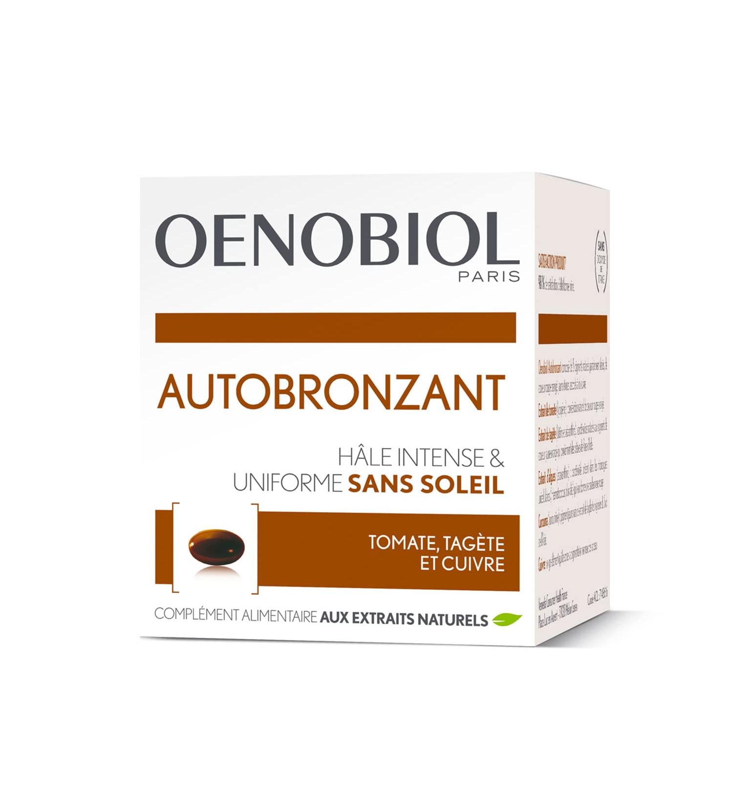 OENOBIOL - Food Supplements - Self Tanning - Face and Body - 1 Month Program - 1 Box of 30 Capsules - Buy Online on GoSupps.com